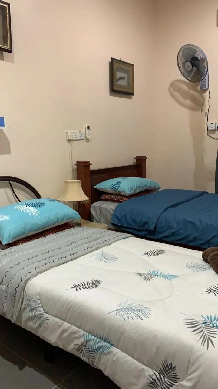 Bed in HOMESTAY Kampong KOTA AUR Resort with swimming pool, Kepala Batas, SEBERANG PERAI, PENANG -MOTAC registered Awarded ASEAN homestay standard Malaysia AWARD 2023-2028 Only 3 minutes from viral KG AGONG