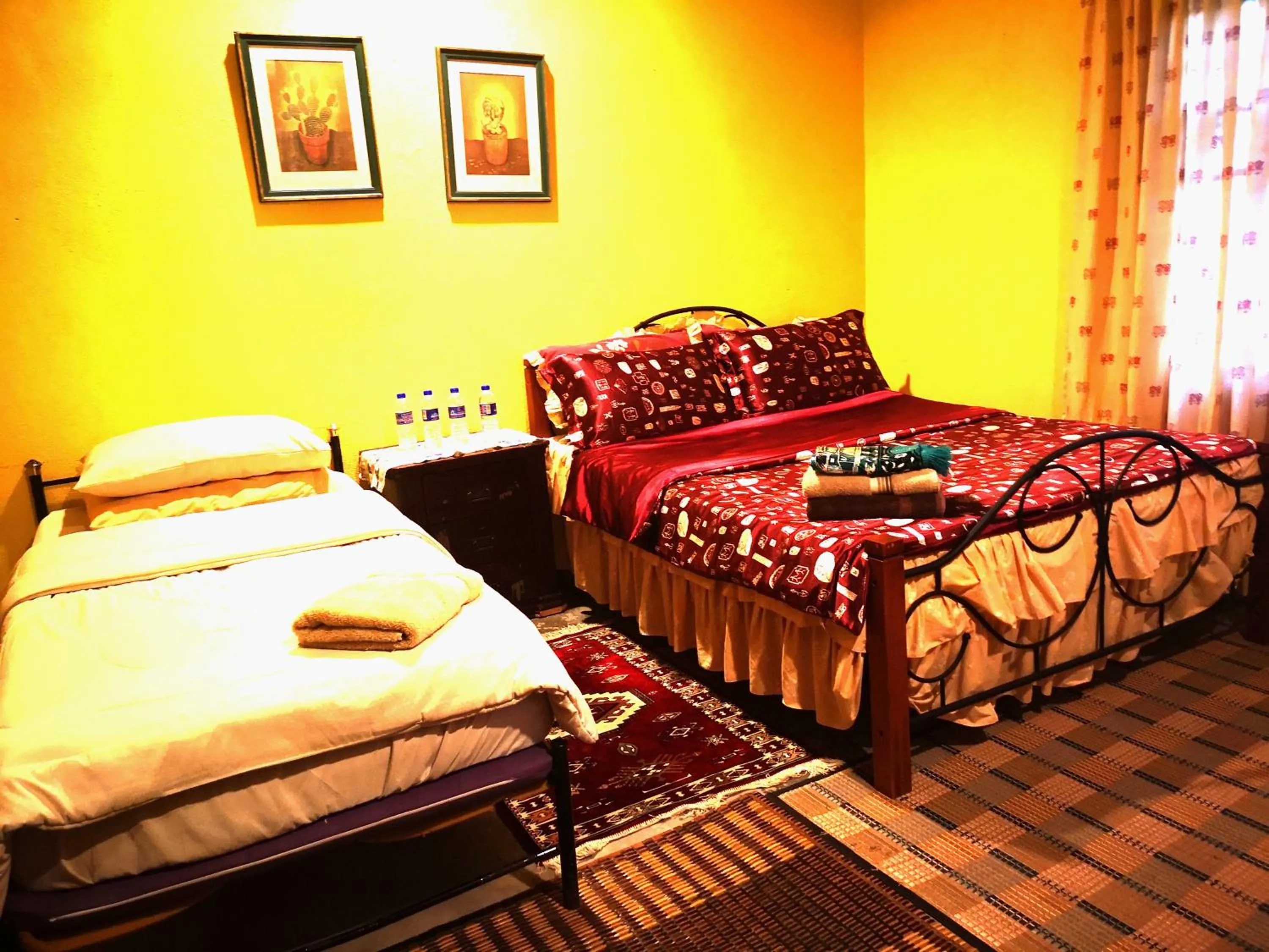 Bed in HOMESTAY Kampong KOTA AUR Resort with swimming pool, Kepala Batas, SEBERANG PERAI, PENANG -MOTAC registered Awarded ASEAN homestay standard Malaysia AWARD 2023-2028 Only 3 minutes from viral KG AGONG