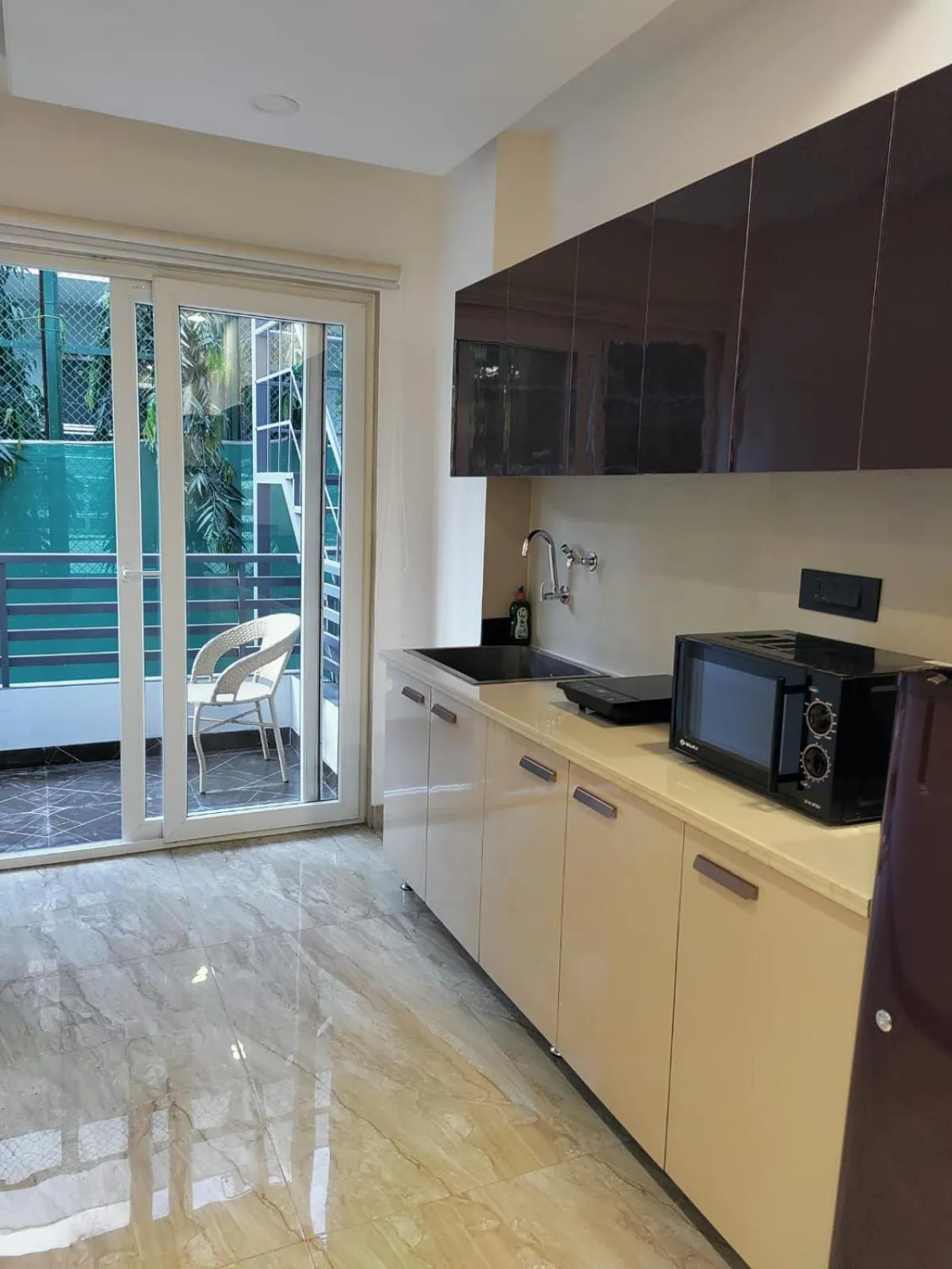 Kitchen or kitchenette in Perch Service Apartment DLF Cyber City