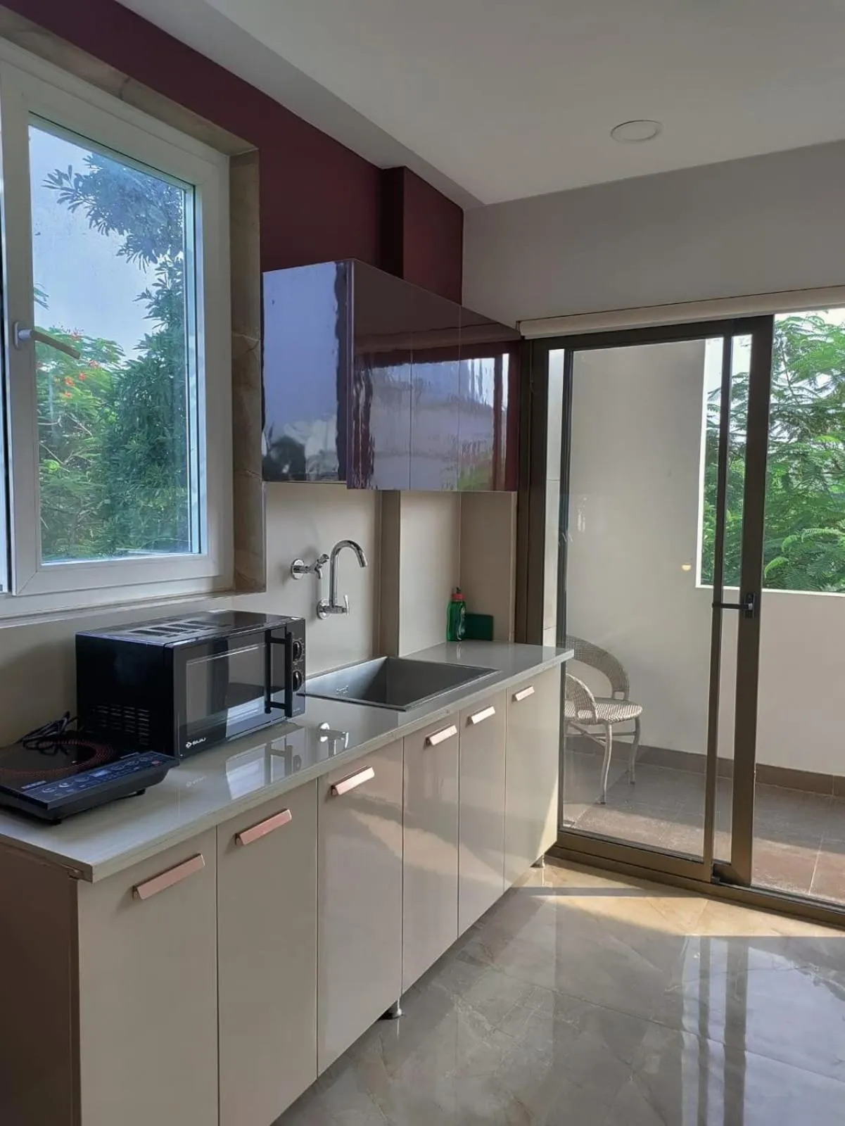 Kitchen or kitchenette in Perch Service Apartment DLF Cyber City