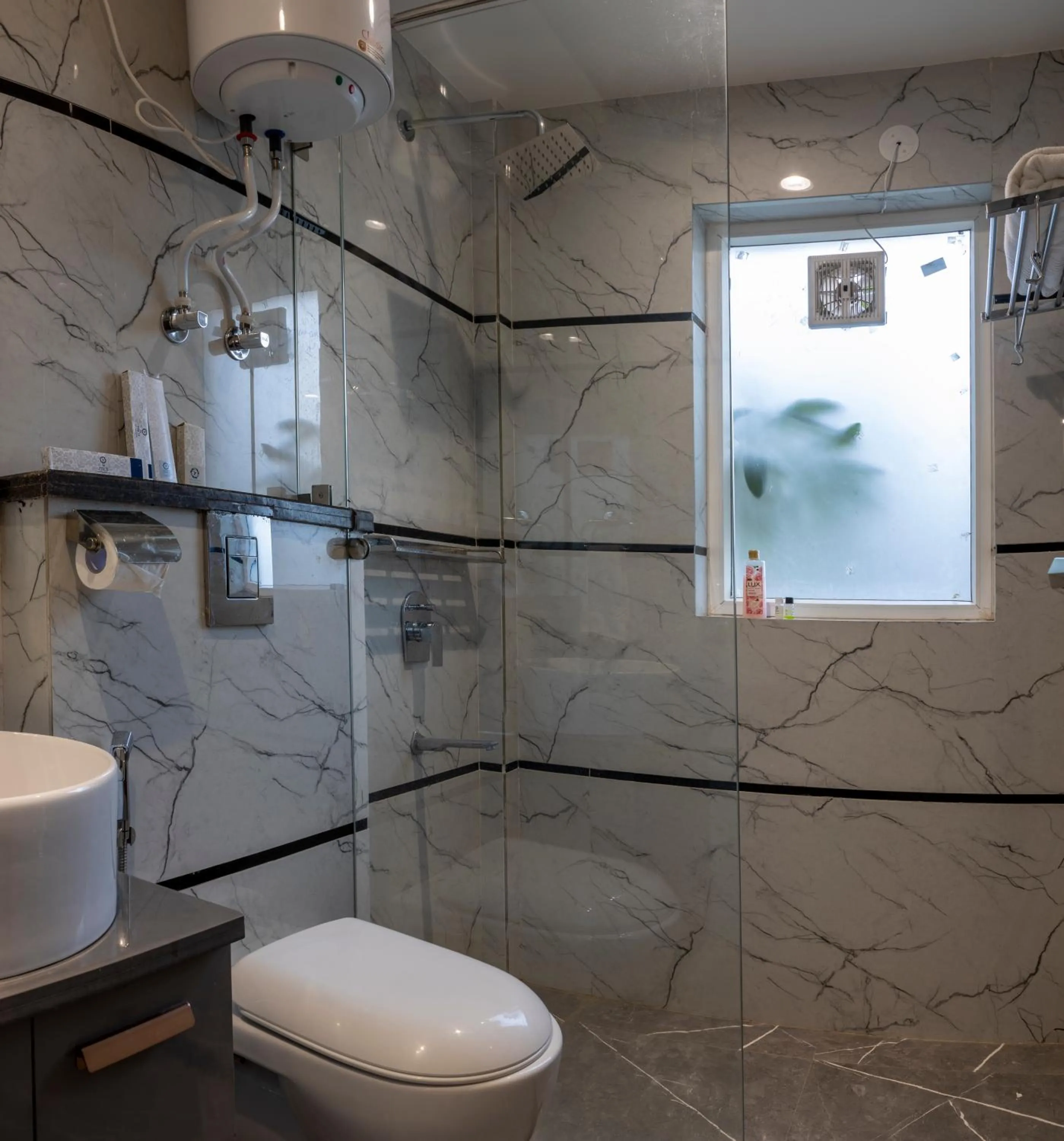 Shower in Perch Service Apartment DLF Cyber City