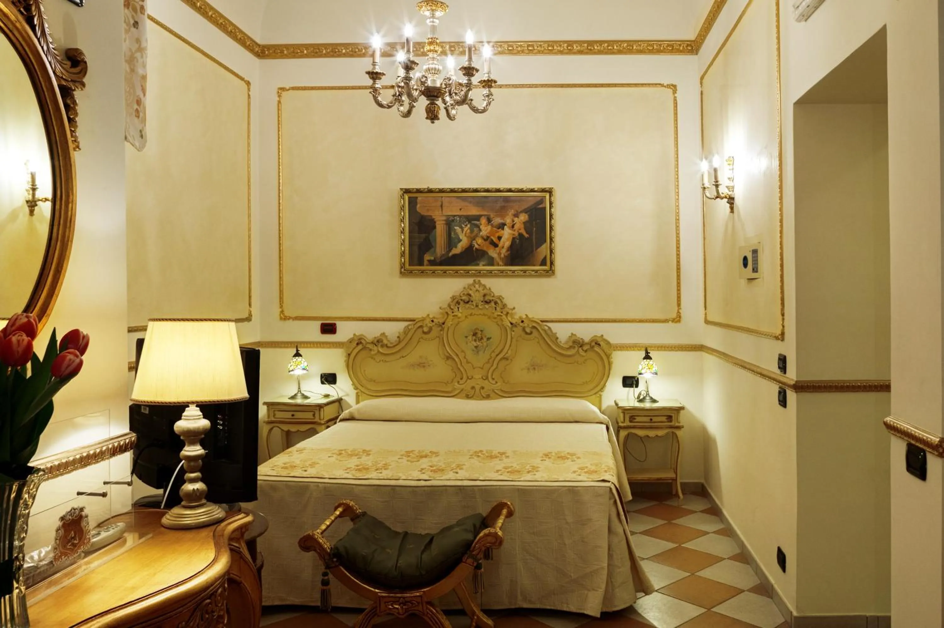 View (from property/room), Bed in Hotel Trinacria