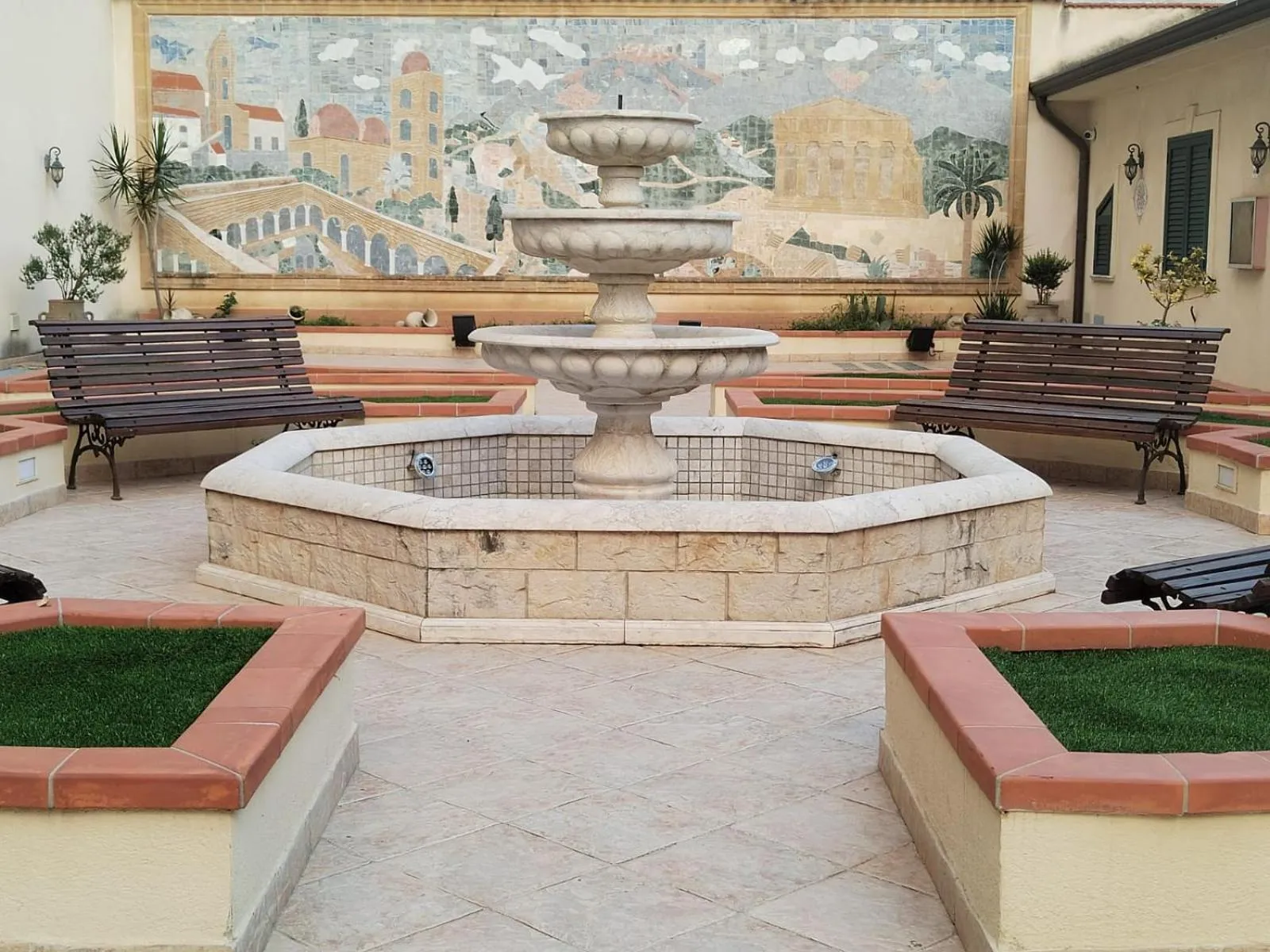 Garden view in Hotel Trinacria