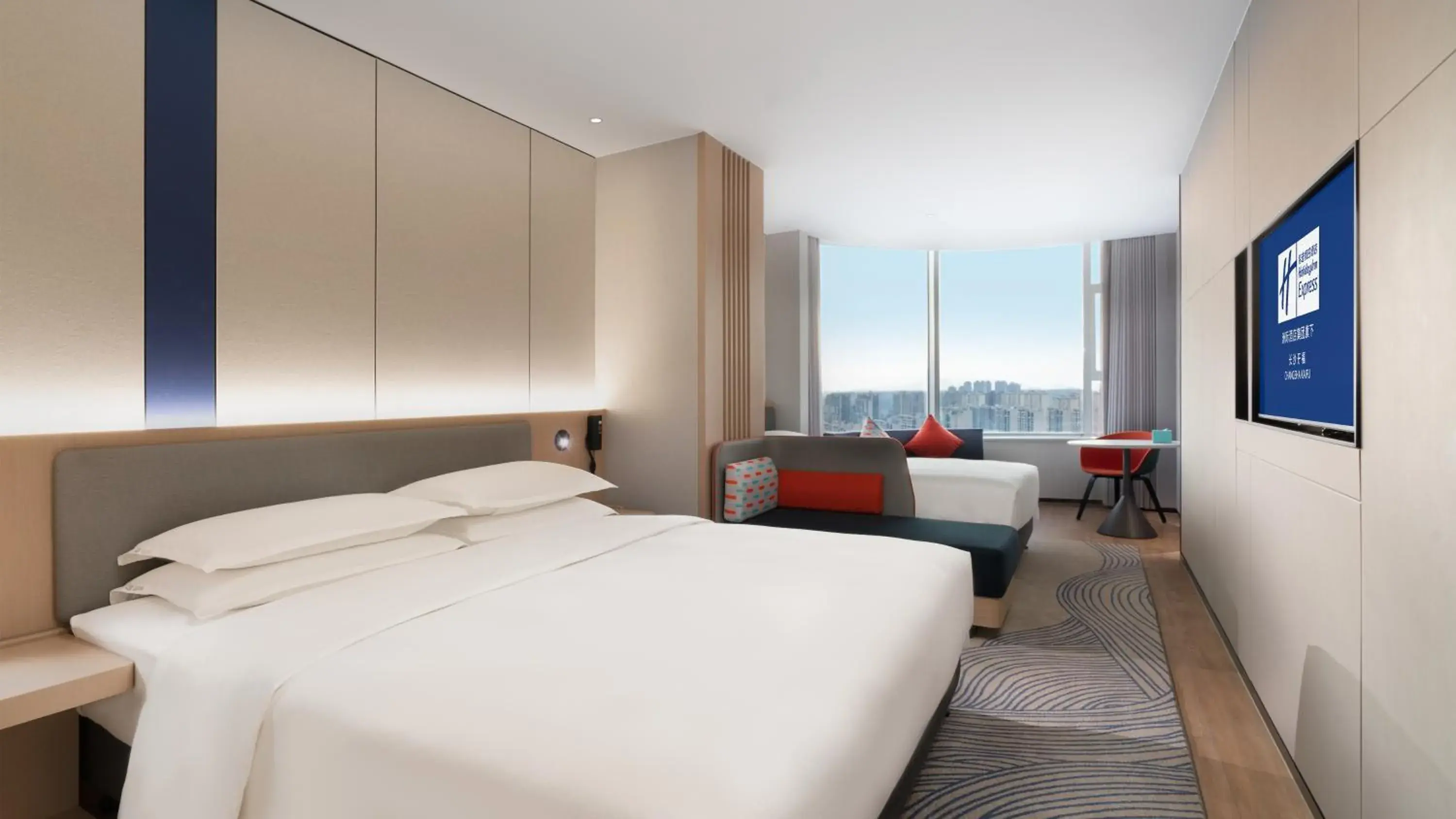 Bed in Holiday Inn Express Changsha Kaifu by IHG Bed in Holiday Inn Express Changsha Kaifu by IHG