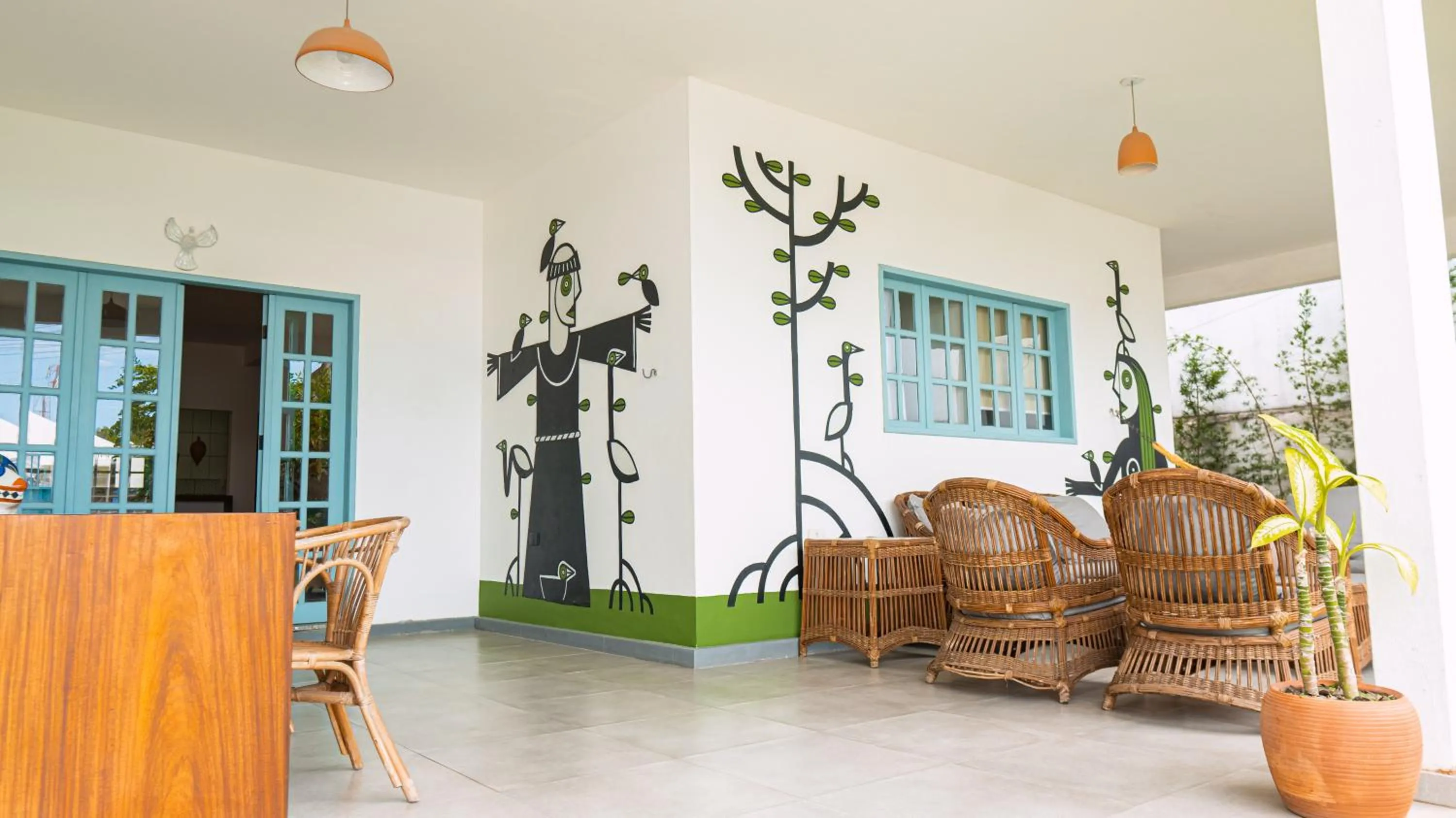 Seating area in Casa Azul Maragogi