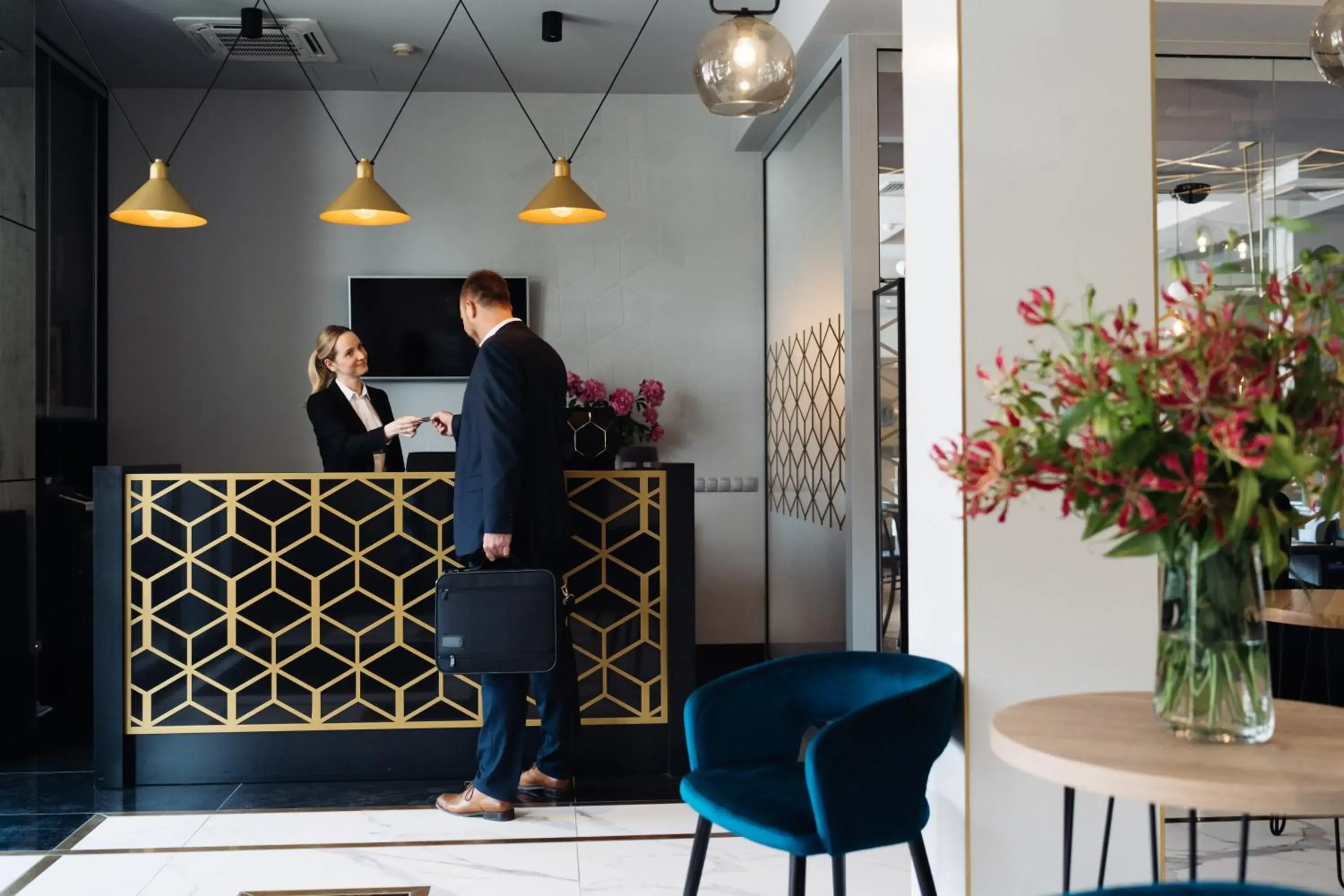 Lobby or reception in Hotel Apis Lobby or reception in Hotel Apis