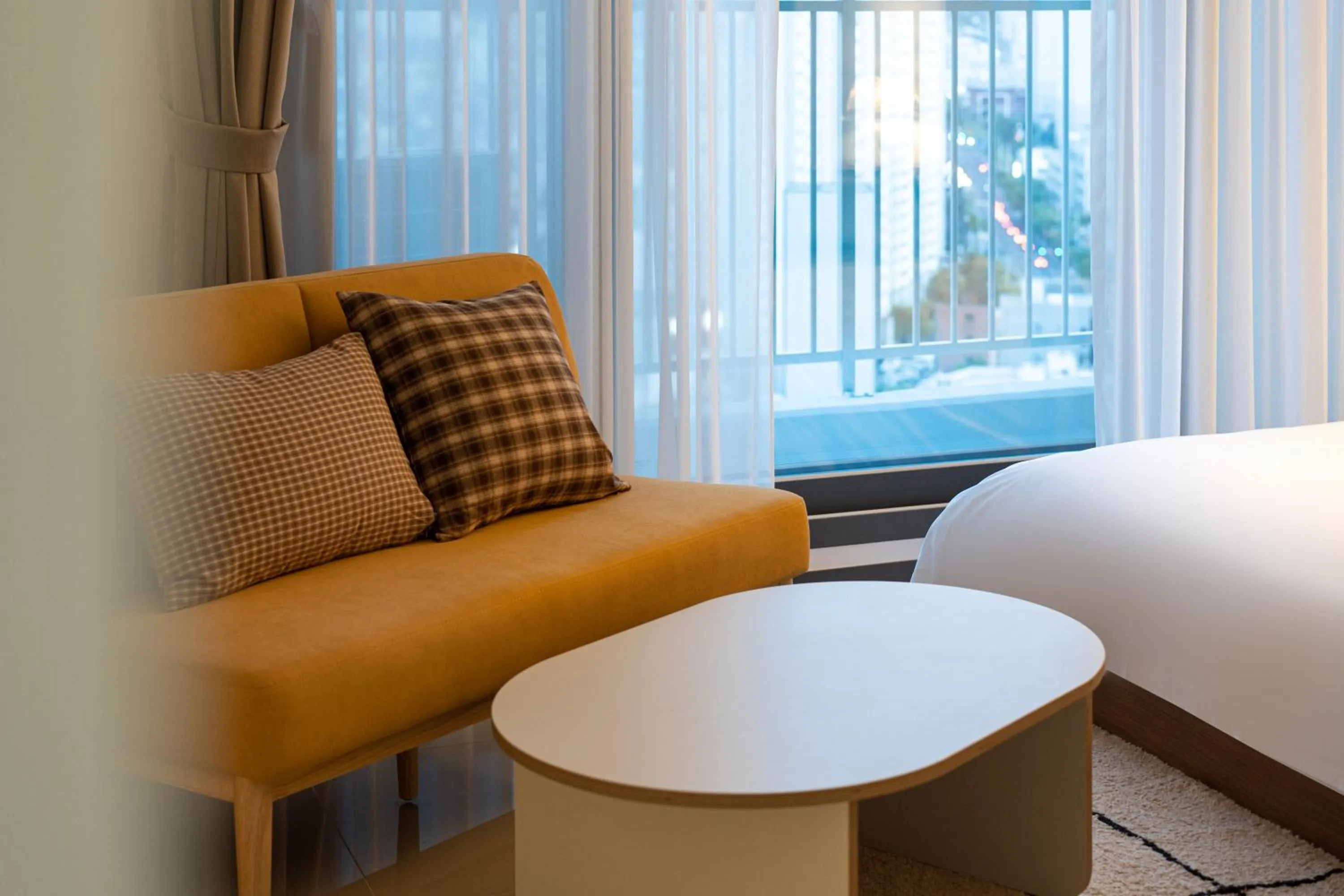 Seating area, Bed in Urbanstay Busan Cityhall