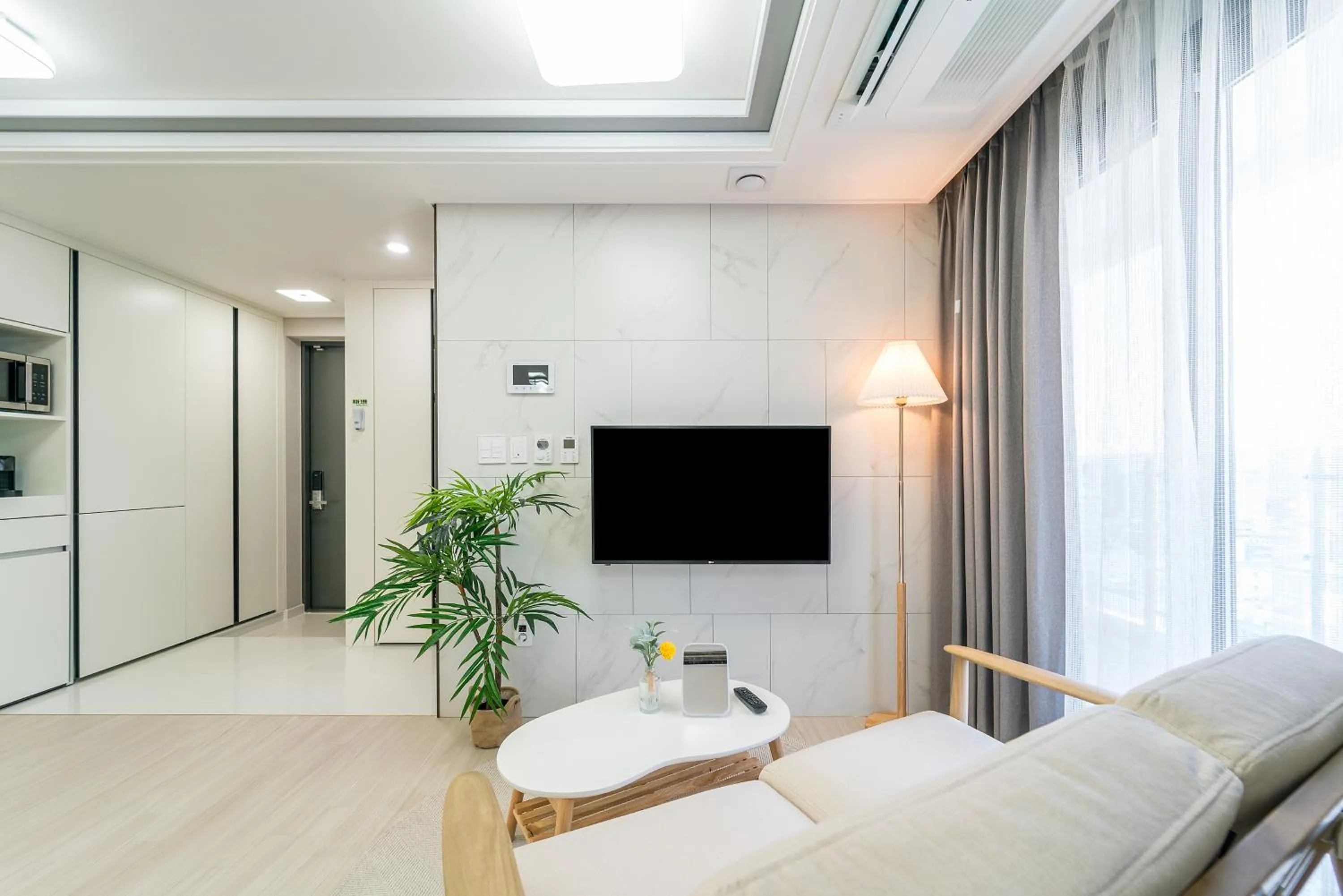 Bed in Urbanstay Jeju Airport