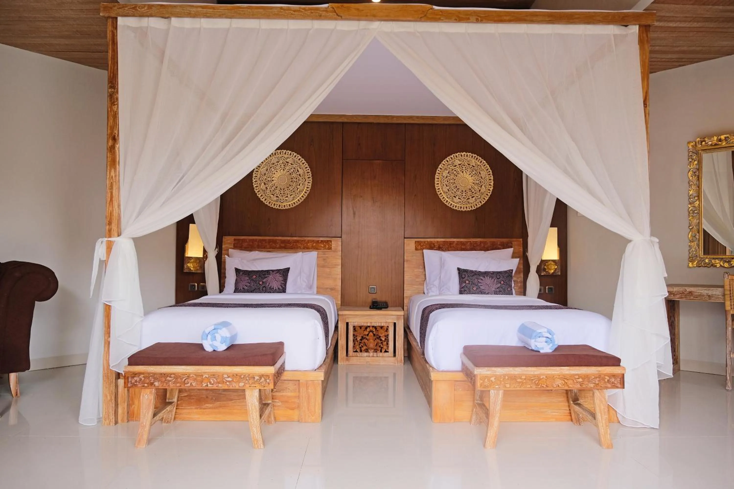 Bed in Vivara Bali Private Pool Villas & Spa Retreat