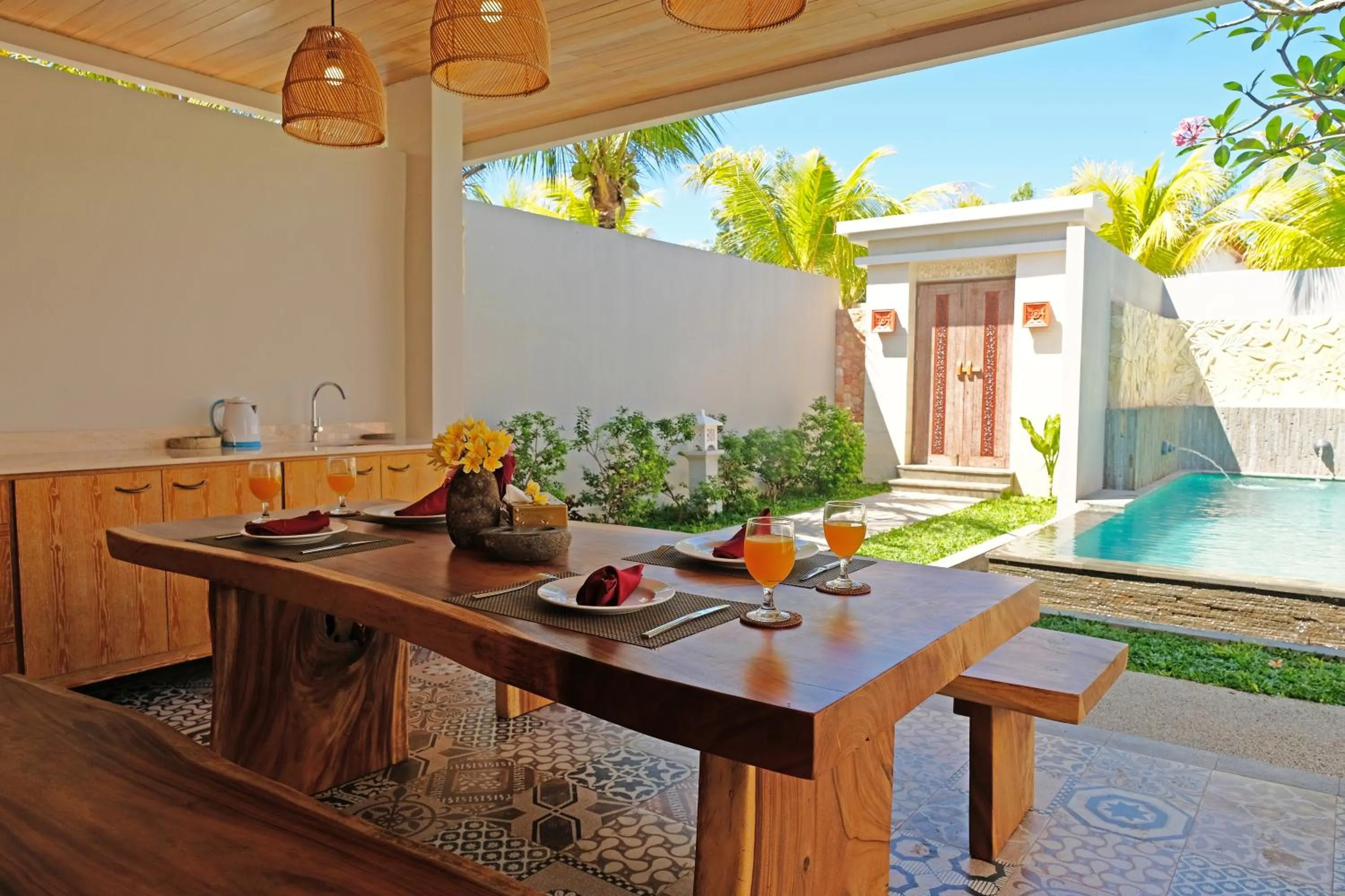 Kitchen or kitchenette in Vivara Bali Private Pool Villas & Spa Retreat