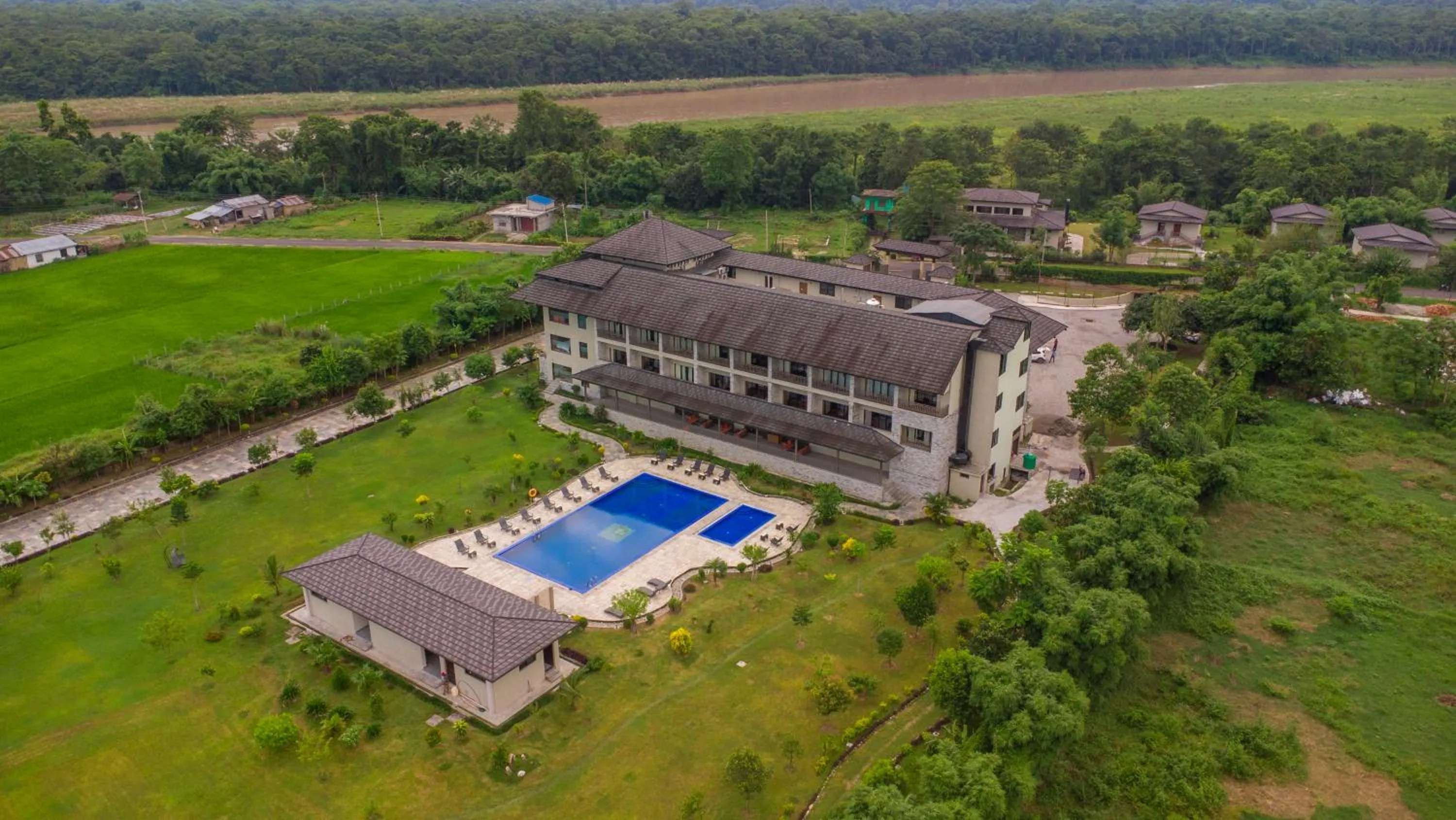 Bird's eye view in Soaltee Westend Resort Chitwan