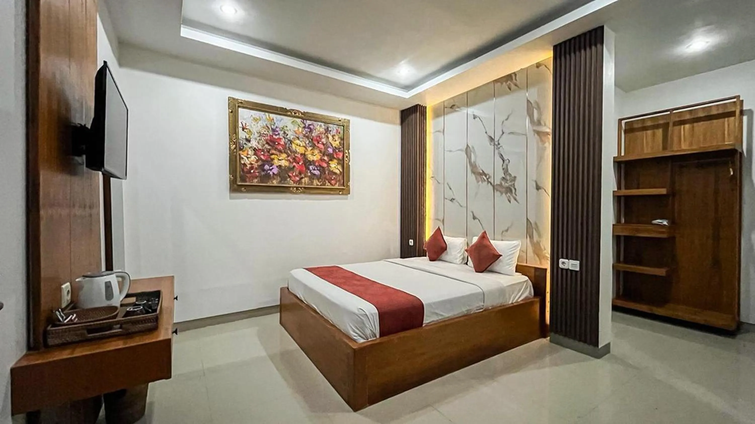 Bed in Caldera Hotel & Restaurant