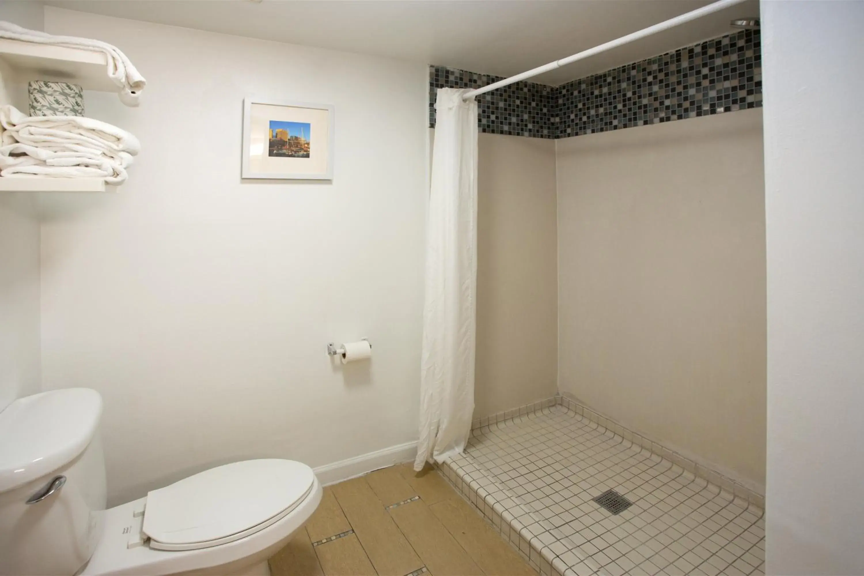 Bathroom in Super 8 by Wyndham Virginia Beach Oceanfront