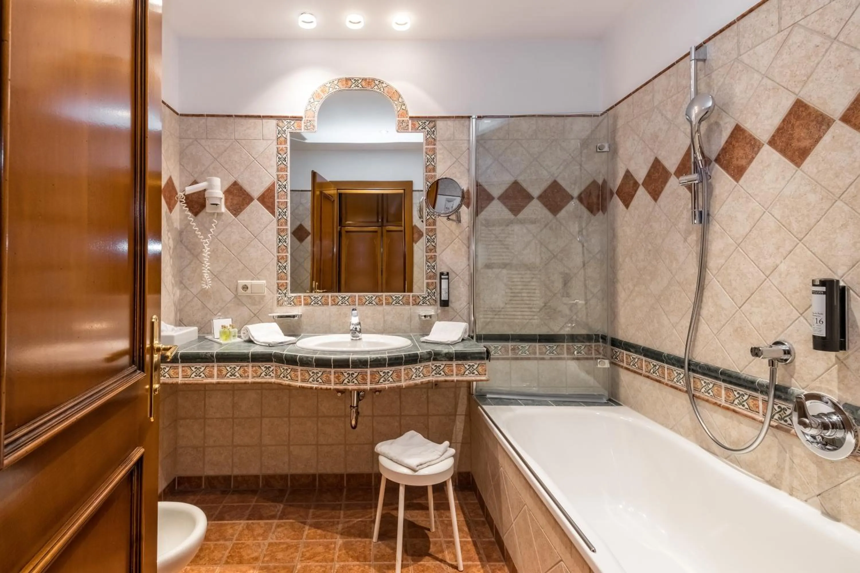 Bathroom in Romantik Hotel Santer