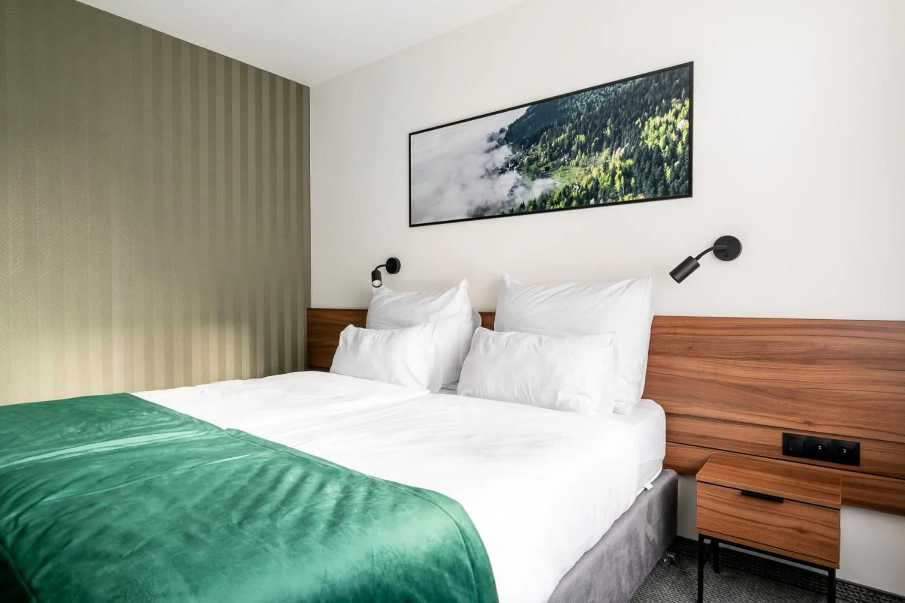 Bed in Hotel Vestina