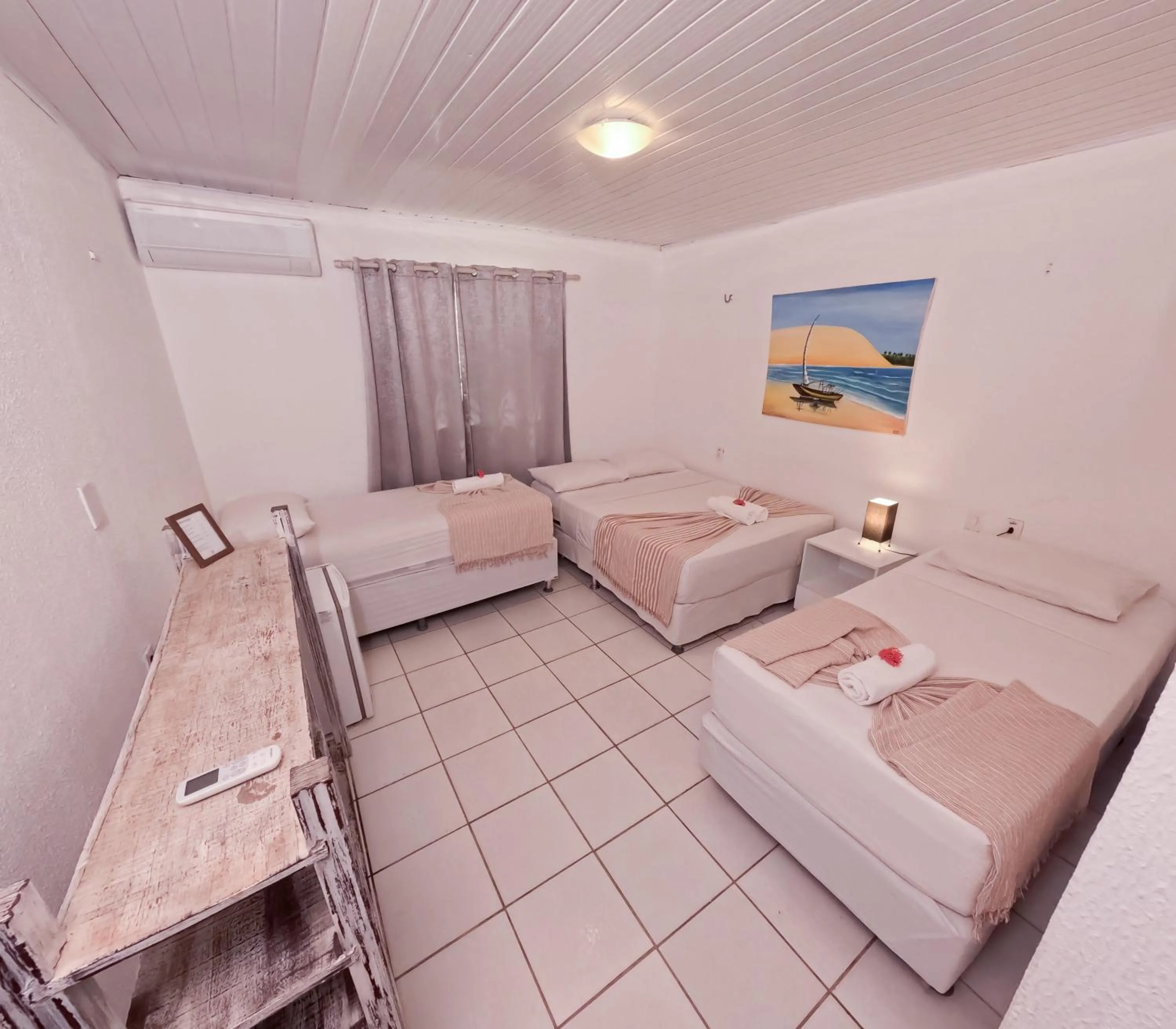 Bed in Pousada Hippopotamus Jeri