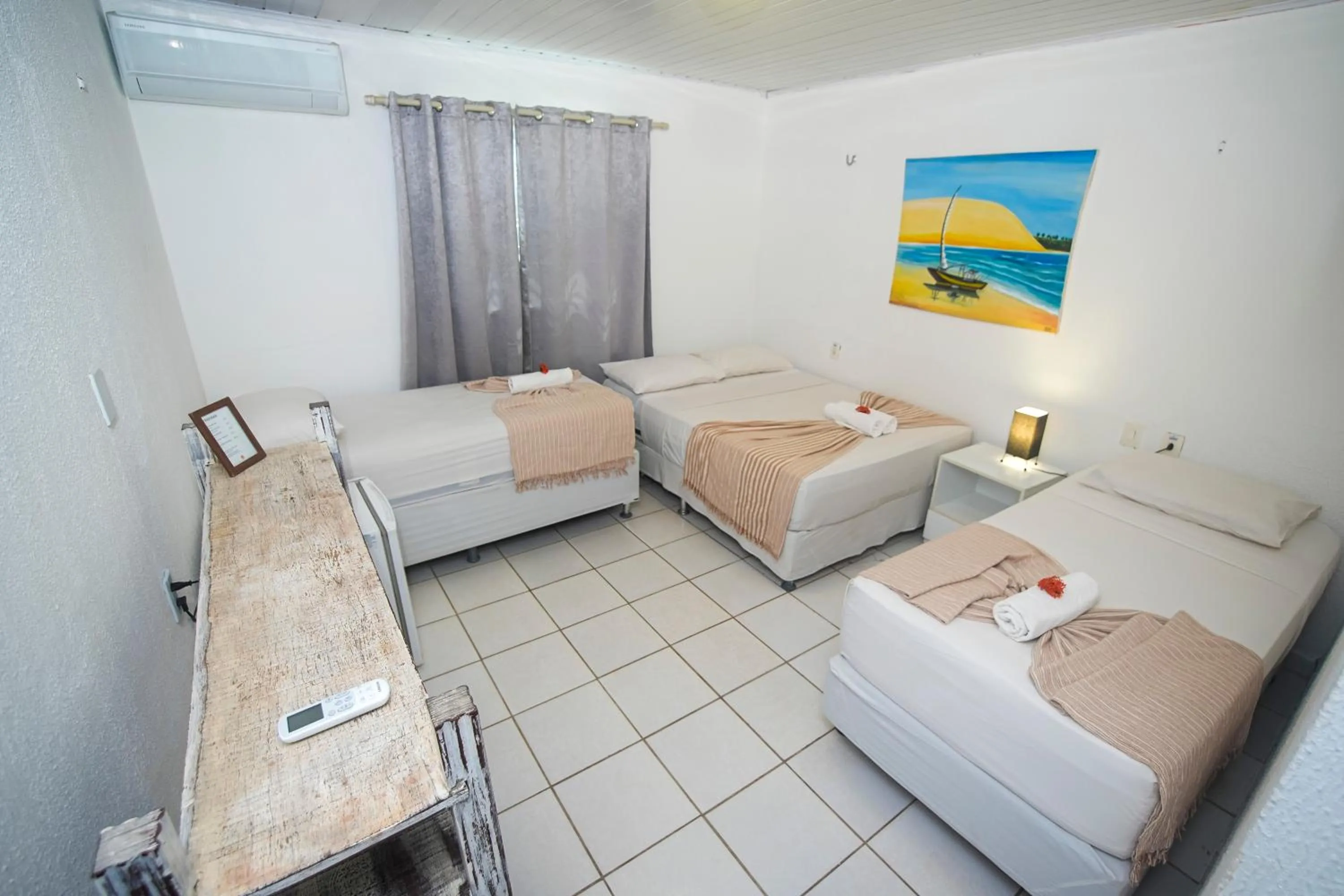 Bed in Pousada Hippopotamus Jeri