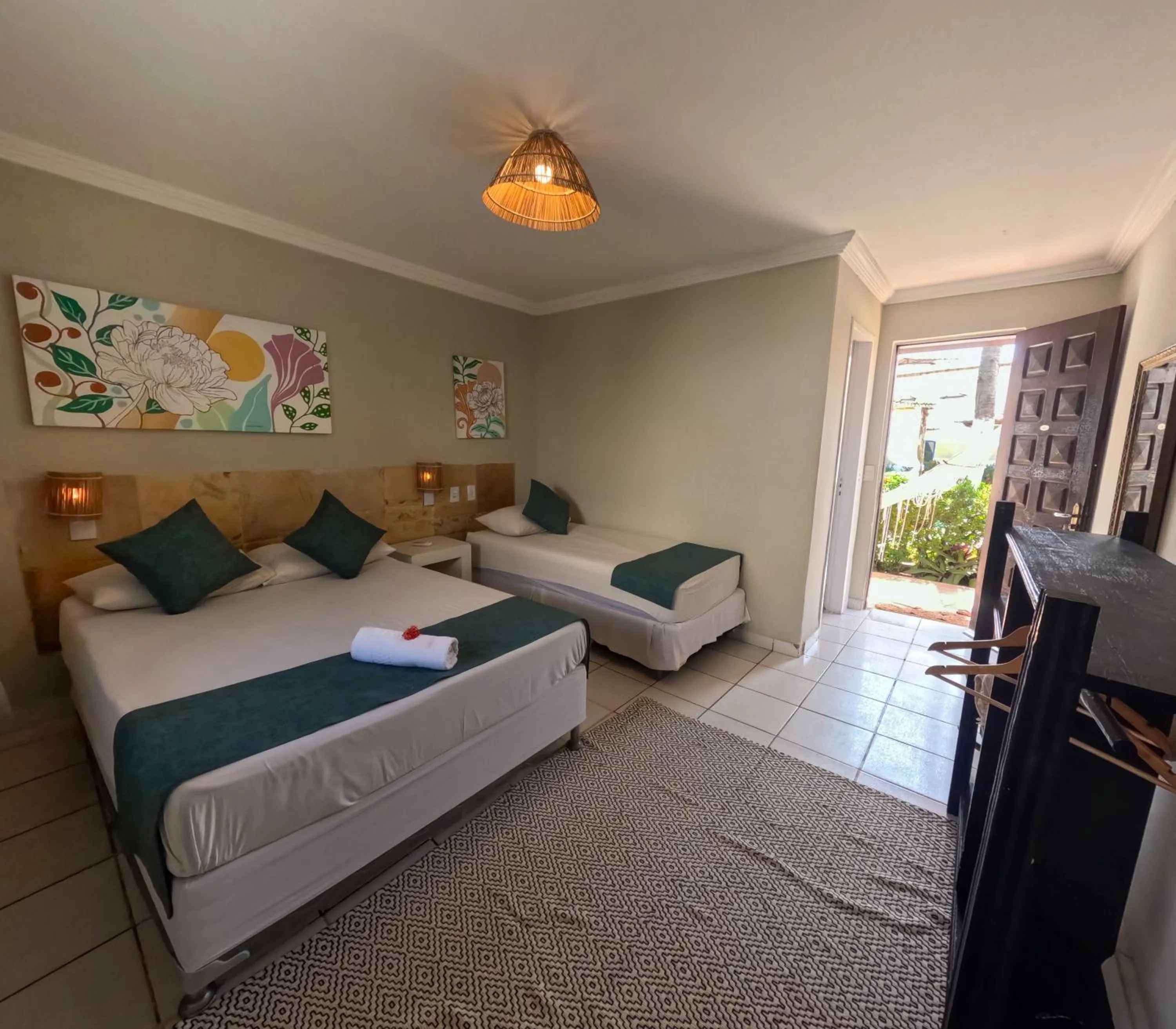 Bed in Pousada Hippopotamus Jeri