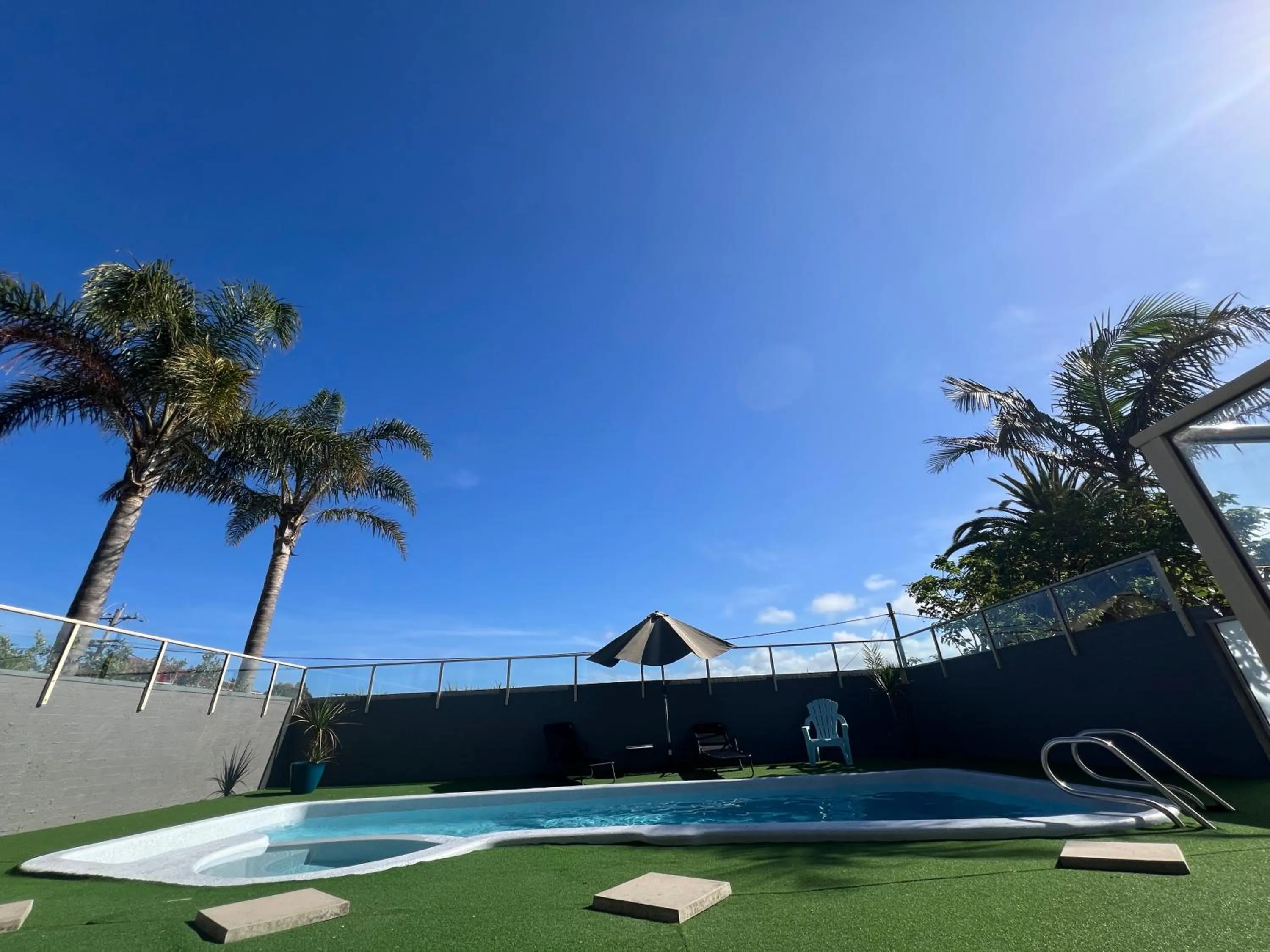 Pool view in Narooma Palms Holiday Apartments