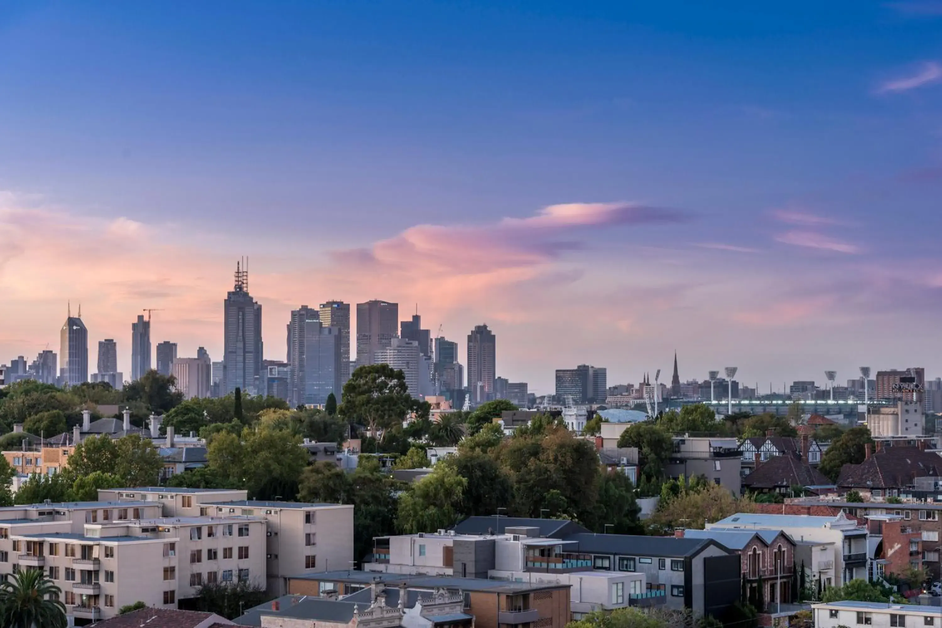 City view in Oaks Melbourne South Yarra Suites City view in Oaks Melbourne South Yarra Suites