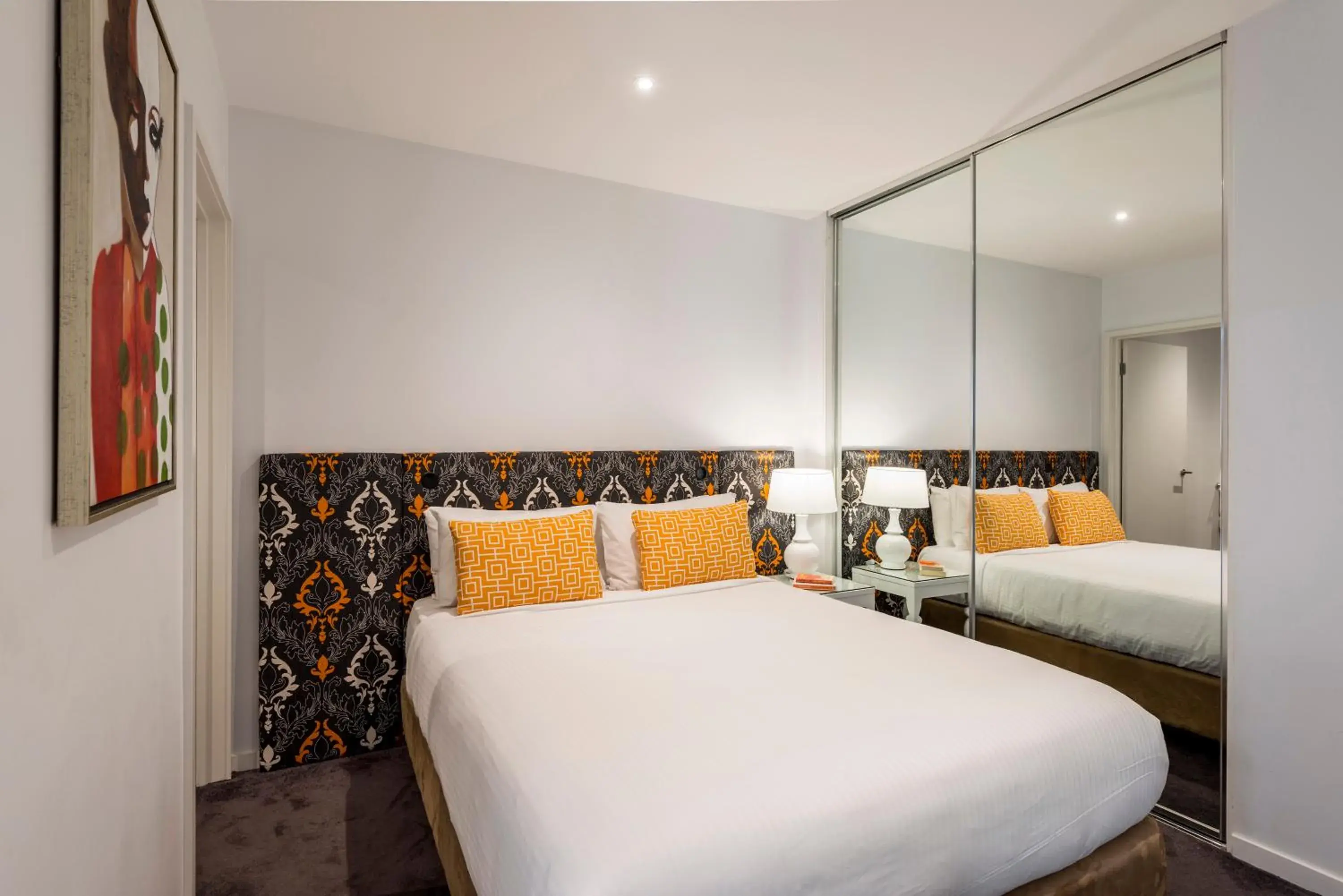 Bedroom, Bed in Oaks Melbourne South Yarra Suites Bedroom, Bed in Oaks Melbourne South Yarra Suites