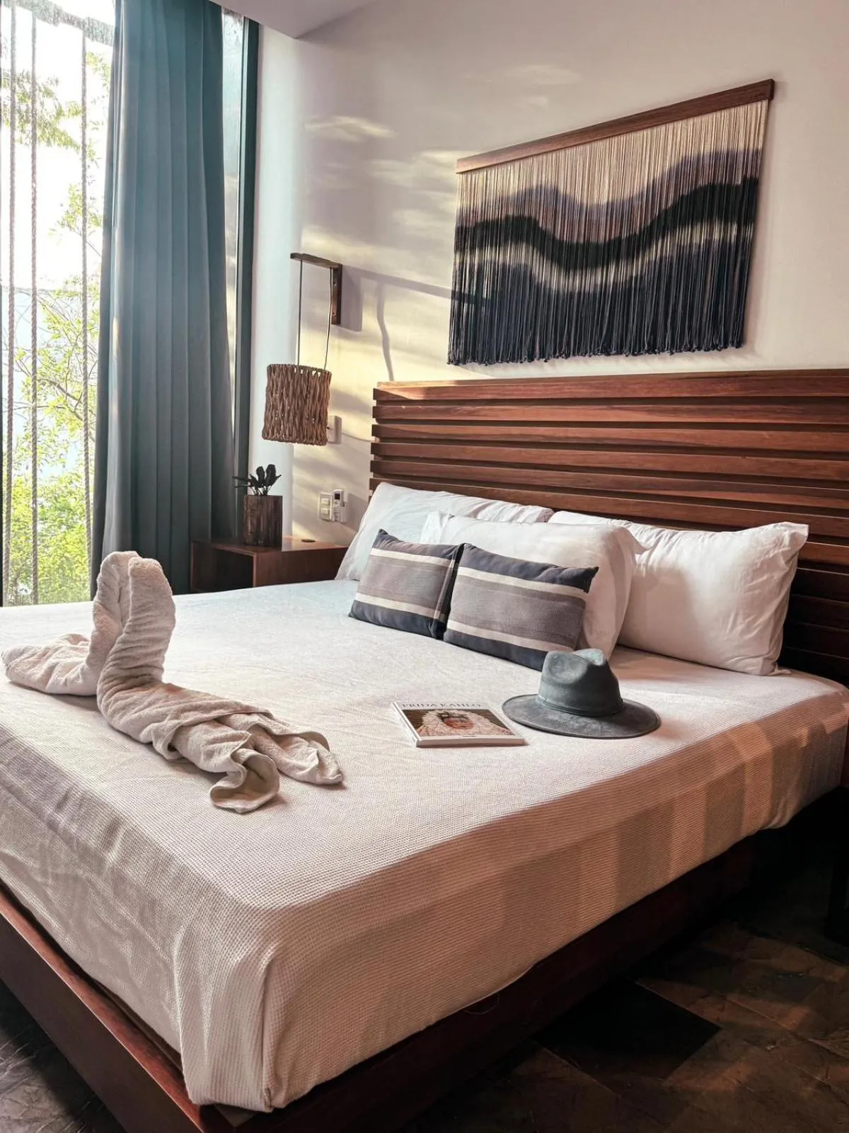 Bed in IIK Tulum by Groovy Stays- A Hip Condo-Hotel with WIFI, Rooftop, Pool, Sleeps 6