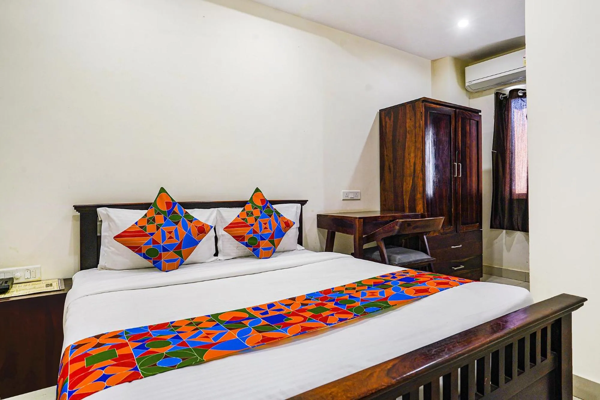 Bed in FabHotel Hamsa The Right Choice - Nr Lanco Hills, Manikonda
