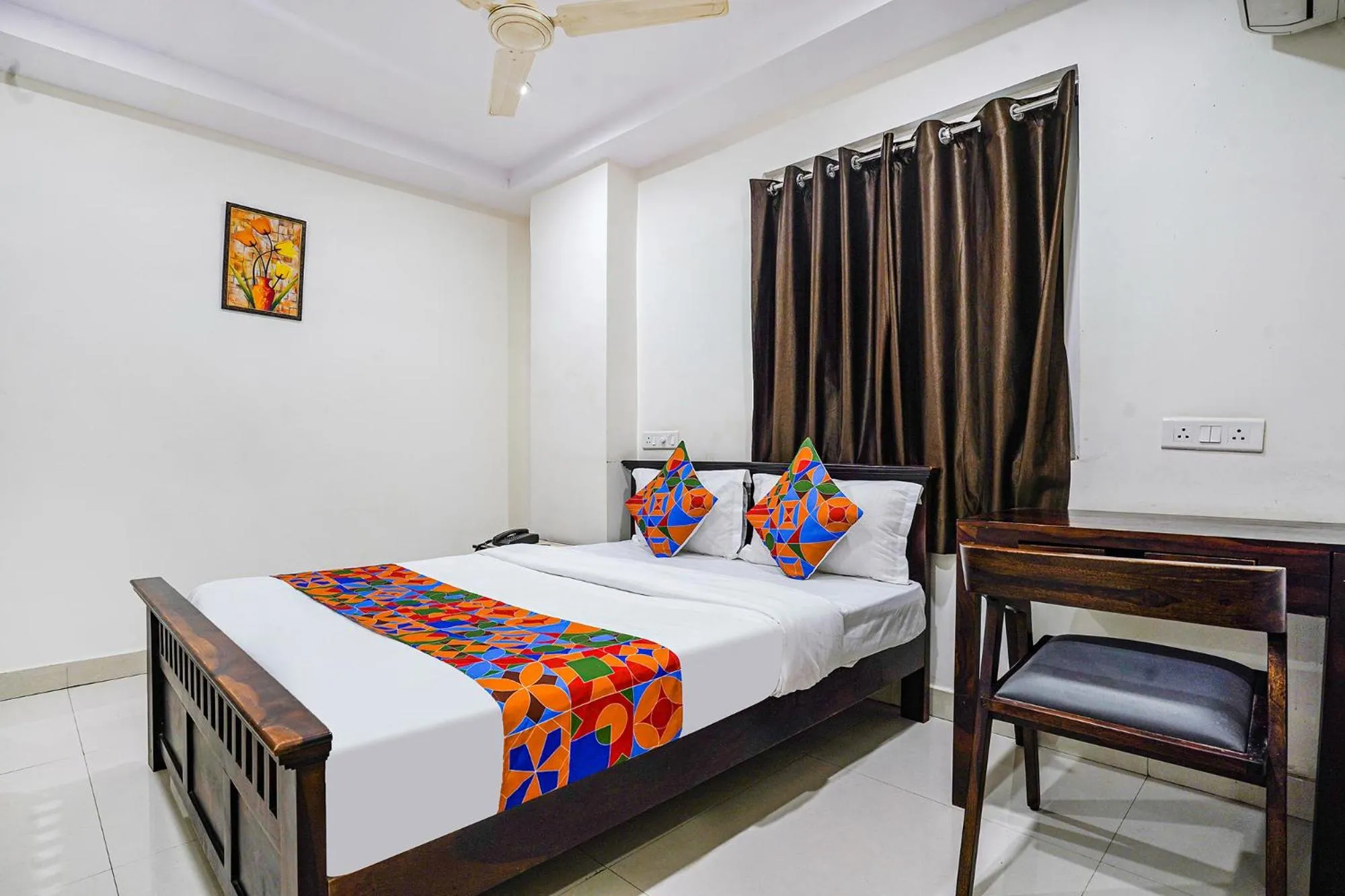 Bed in FabHotel Hamsa The Right Choice - Nr Lanco Hills, Manikonda