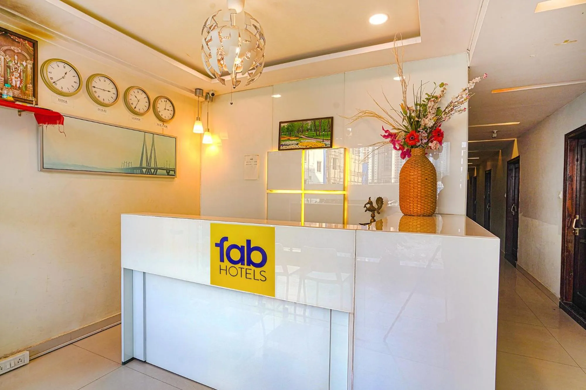 Lobby or reception in FabHotel Hamsa The Right Choice - Nr Lanco Hills, Manikonda