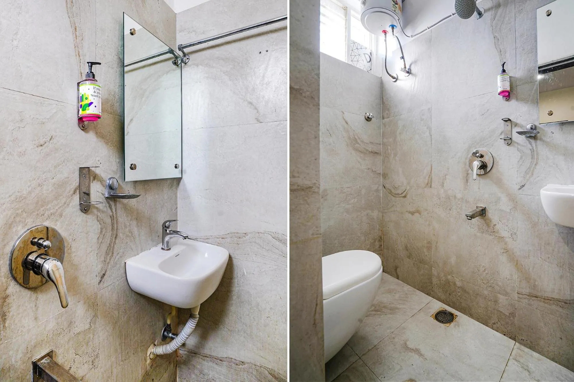 Bathroom in FabHotel Hamsa The Right Choice - Nr Lanco Hills, Manikonda