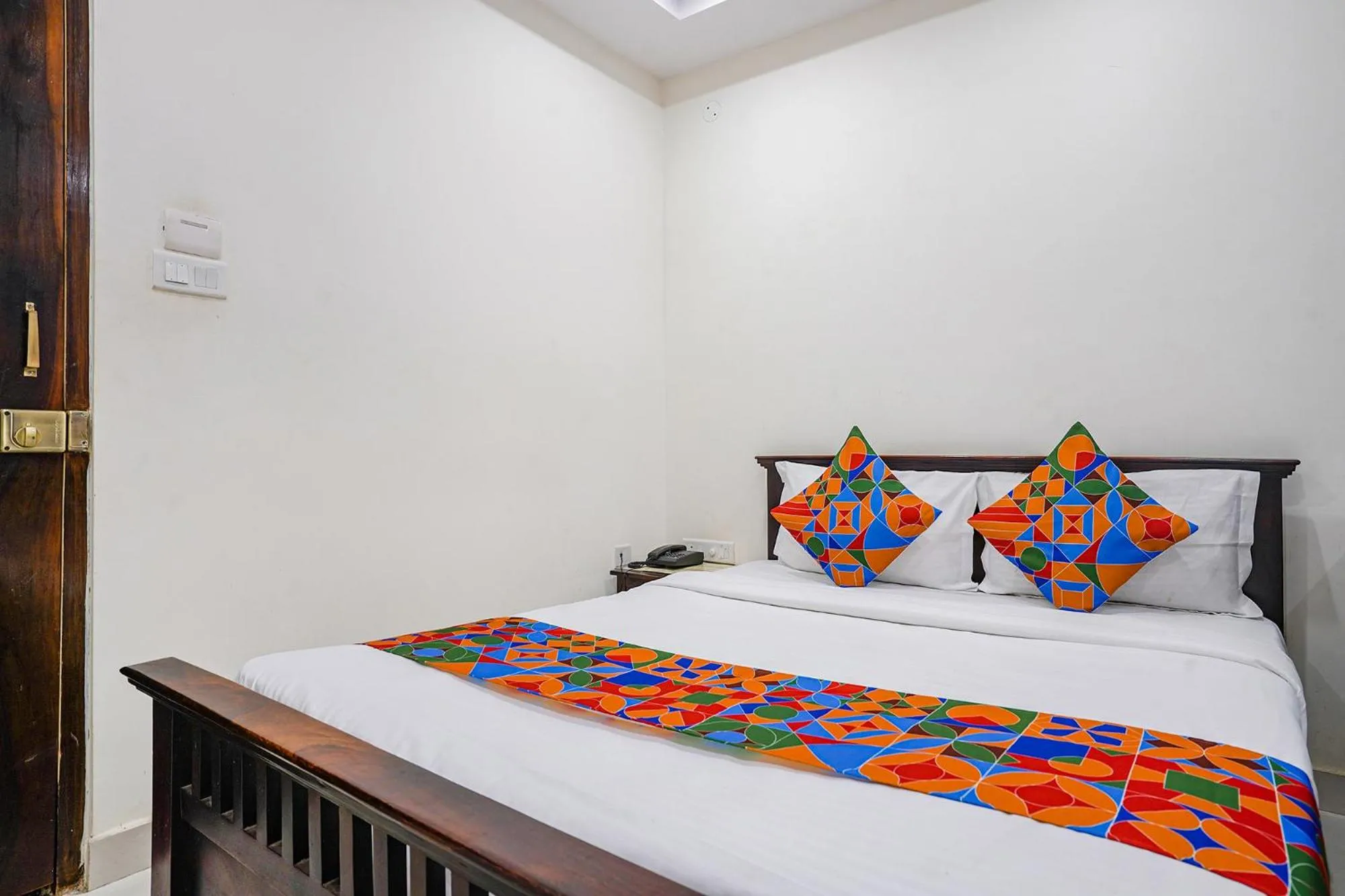 Bed in FabHotel Hamsa The Right Choice - Nr Lanco Hills, Manikonda