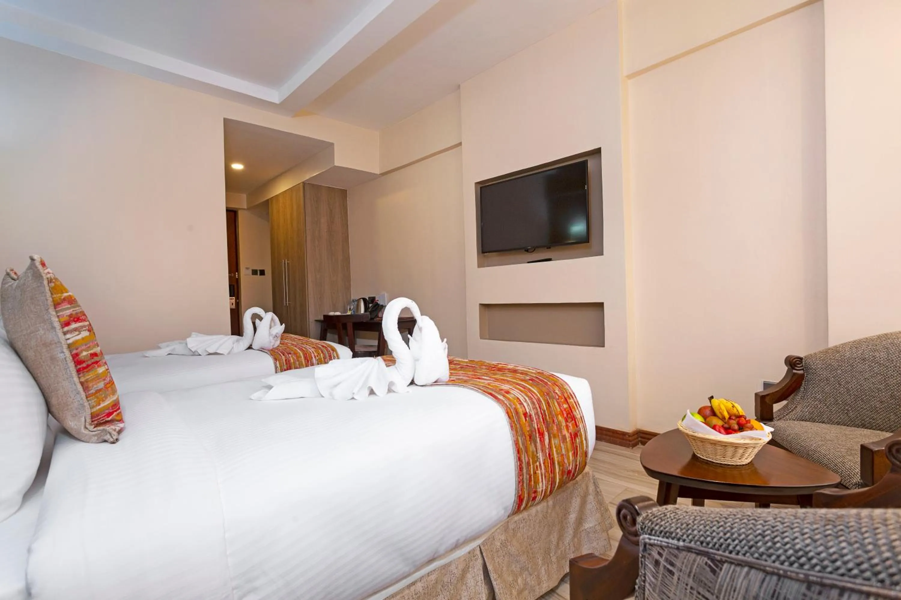 Bed in The Kyaka Hotel