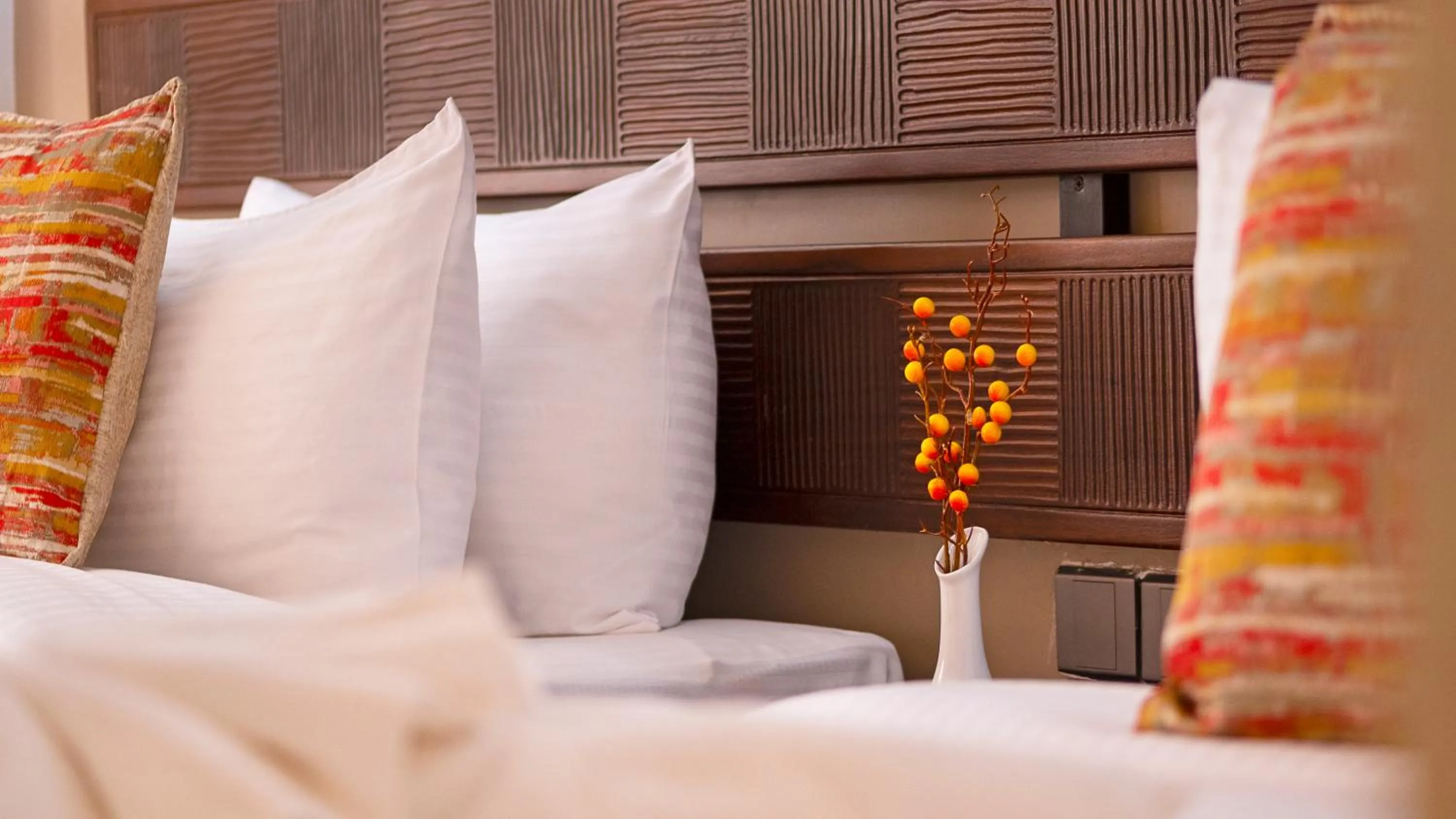 Bed in The Kyaka Hotel