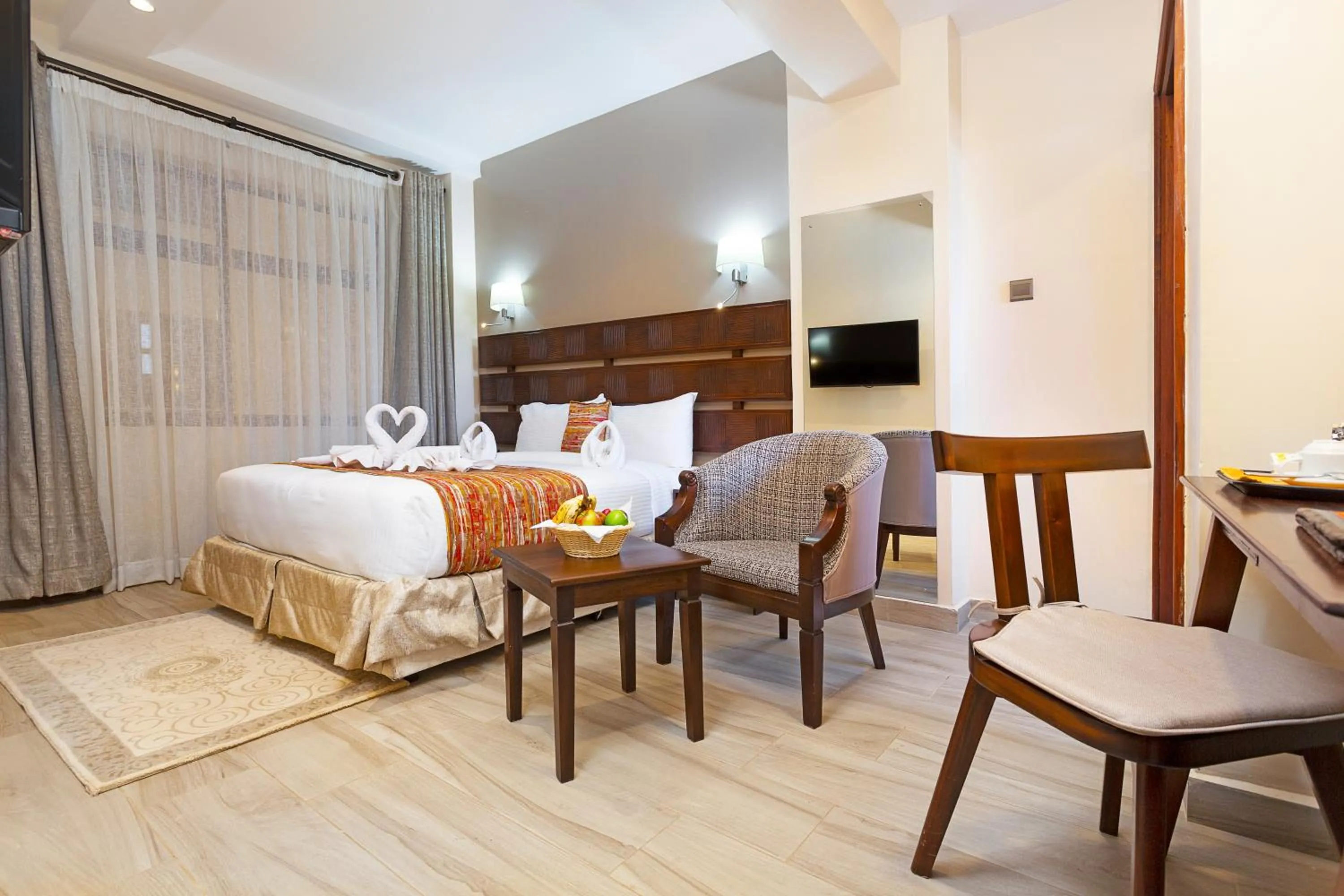 Bed in The Kyaka Hotel
