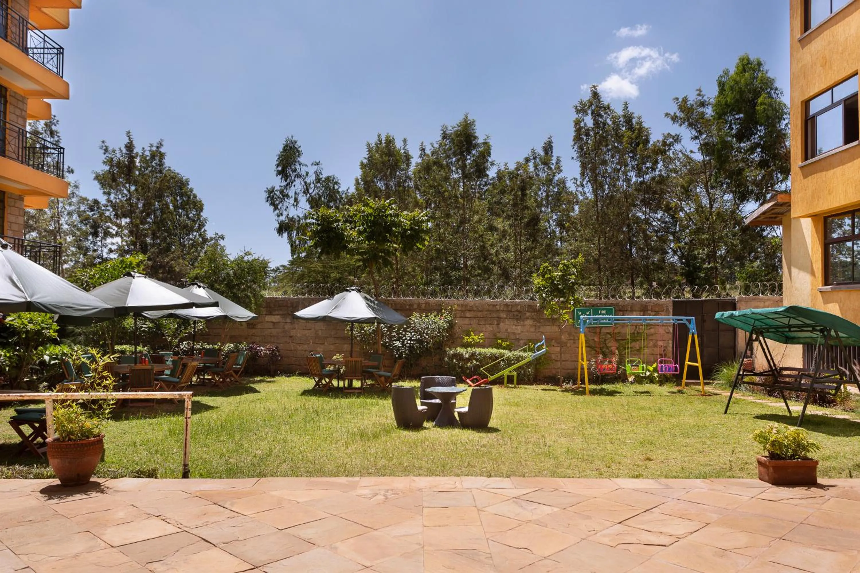 Garden view in The Kyaka Hotel