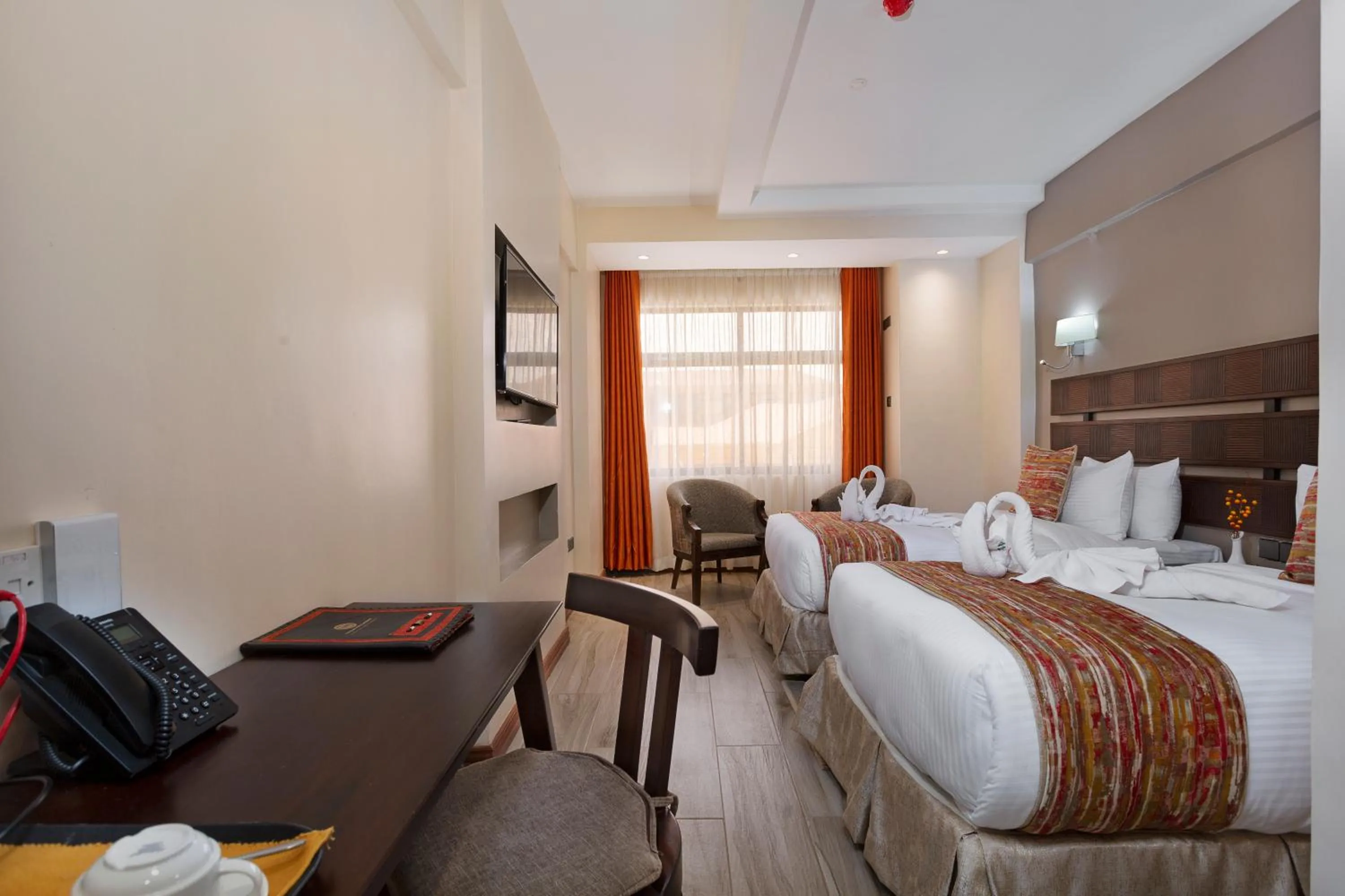 Bed in The Kyaka Hotel
