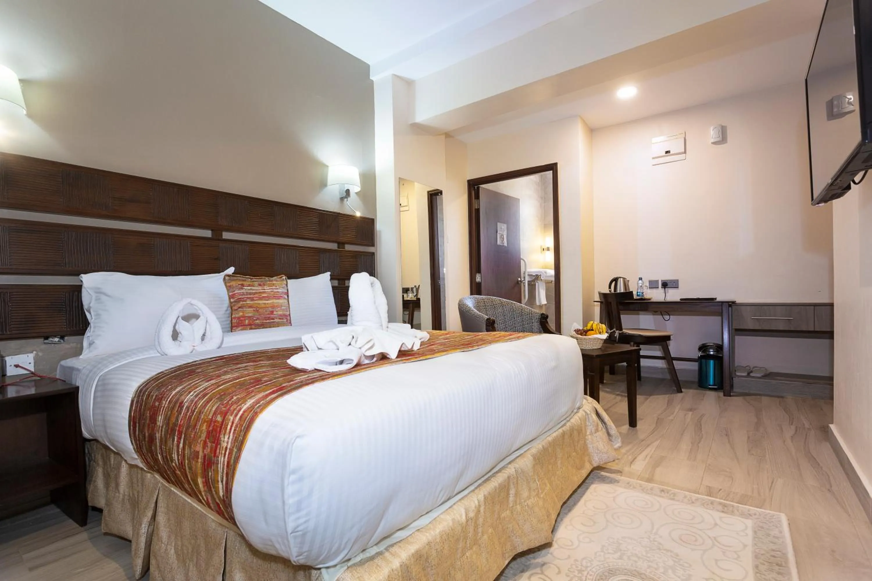 Bed in The Kyaka Hotel