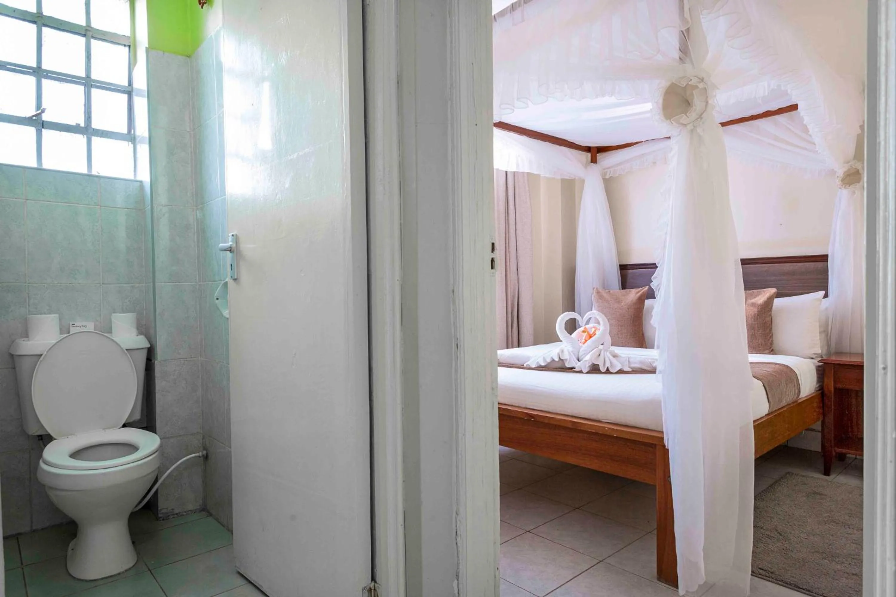 Bed in The Kyaka Hotel
