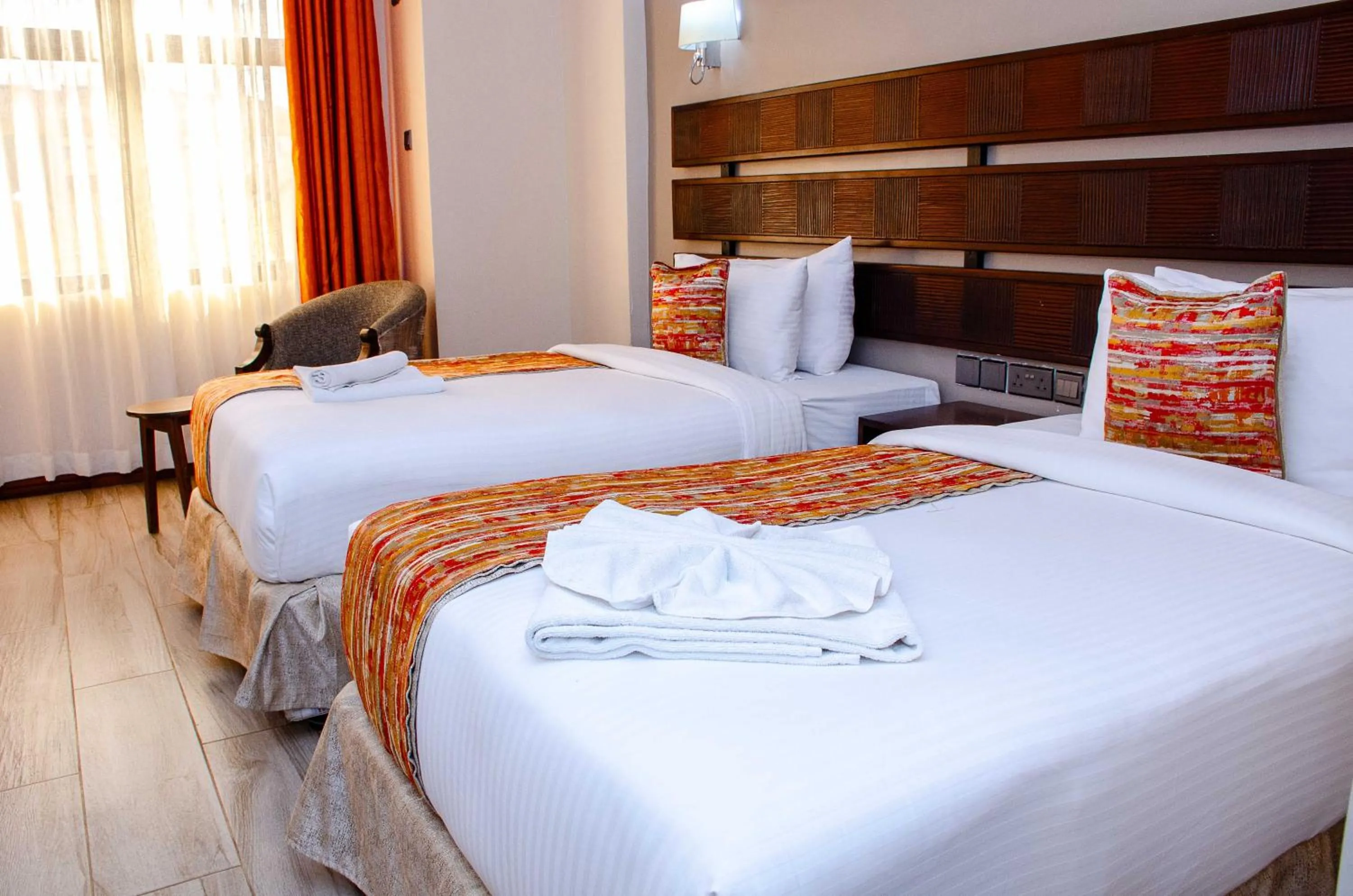 Bed in The Kyaka Hotel