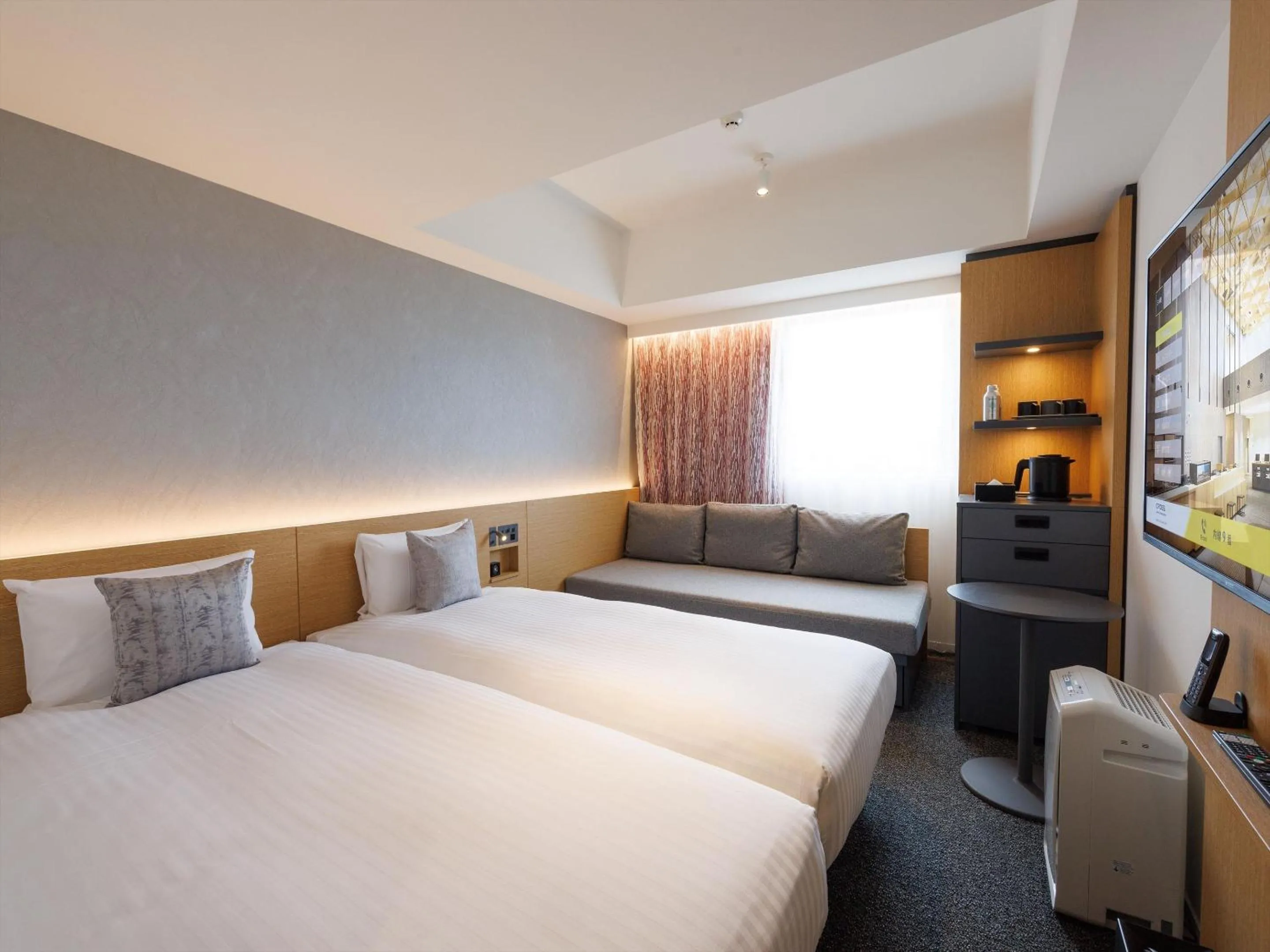 Photo of the whole room, Bed in CROSS Life Hakata Yanagibashi