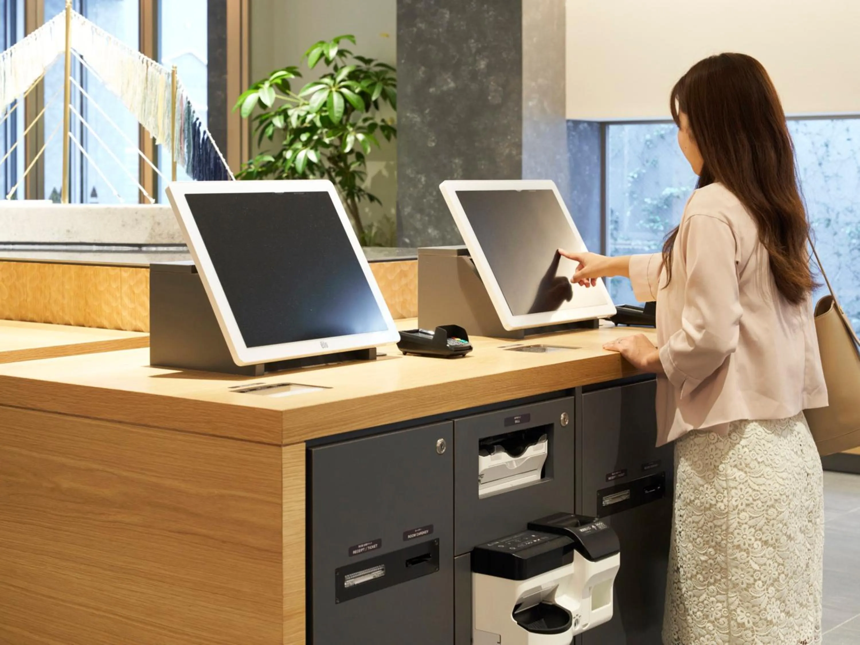 Lobby or reception in CROSS Life Hakata Yanagibashi