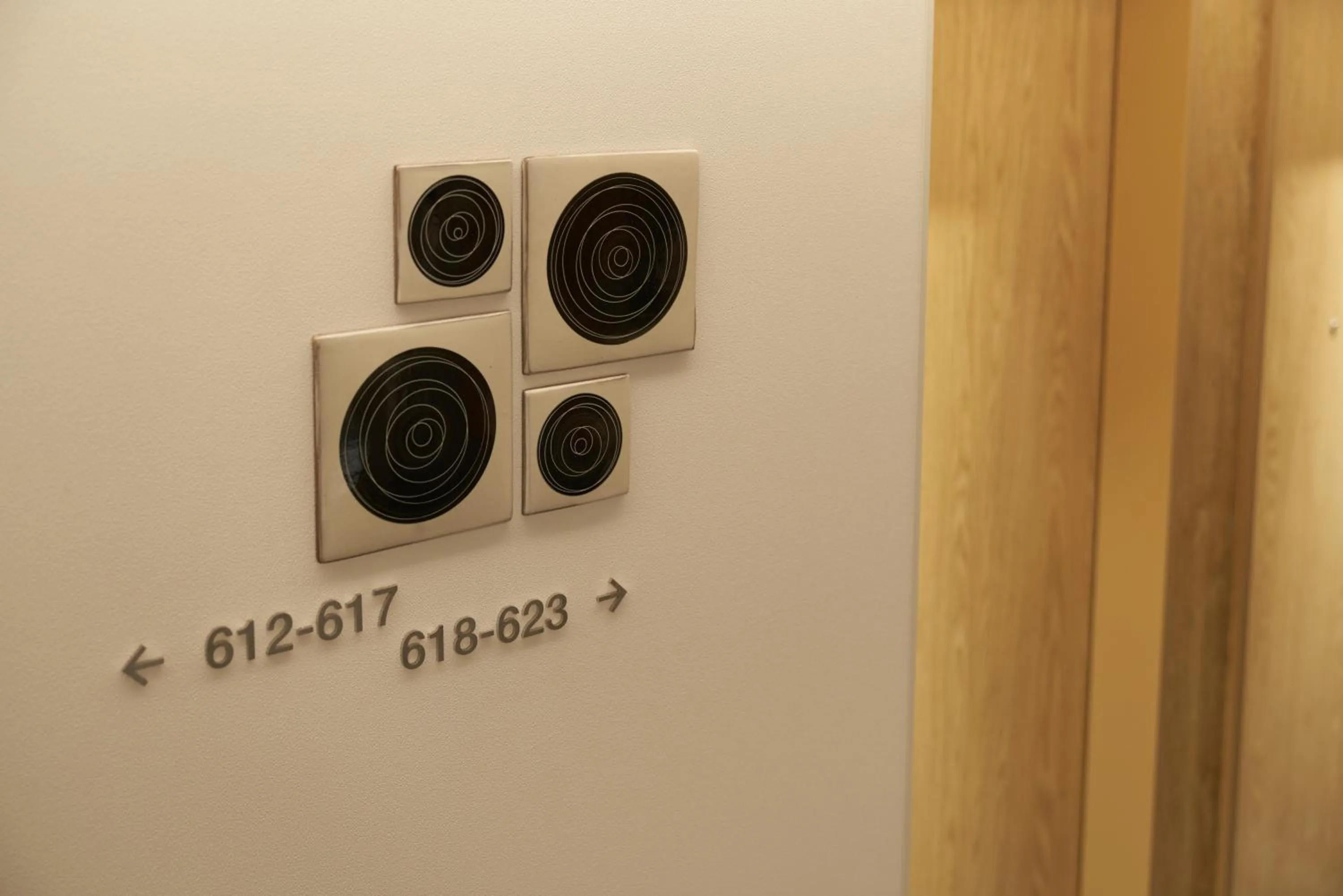 Decorative detail in CROSS Life Hakata Yanagibashi