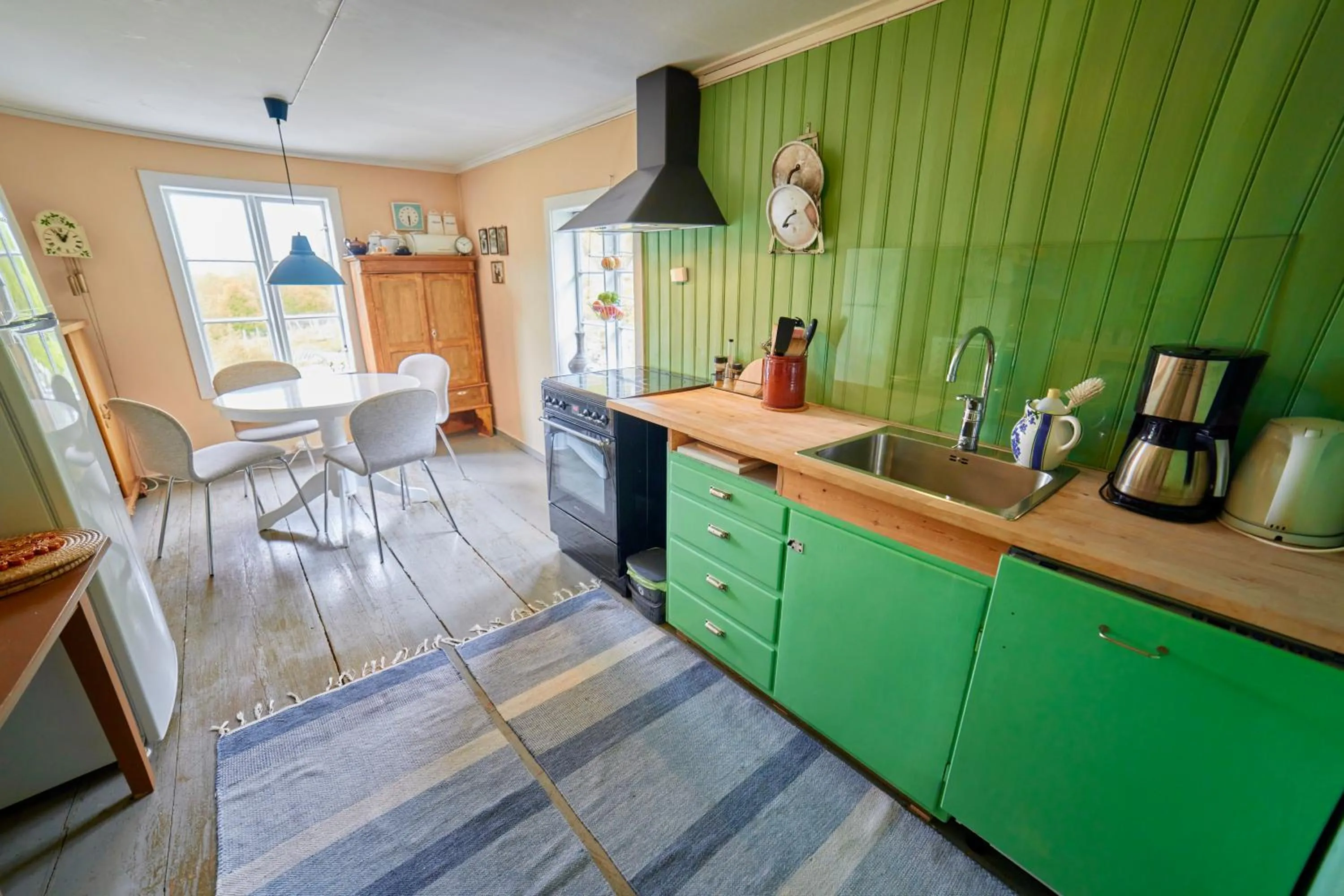 Communal kitchen in Overvoll Farm