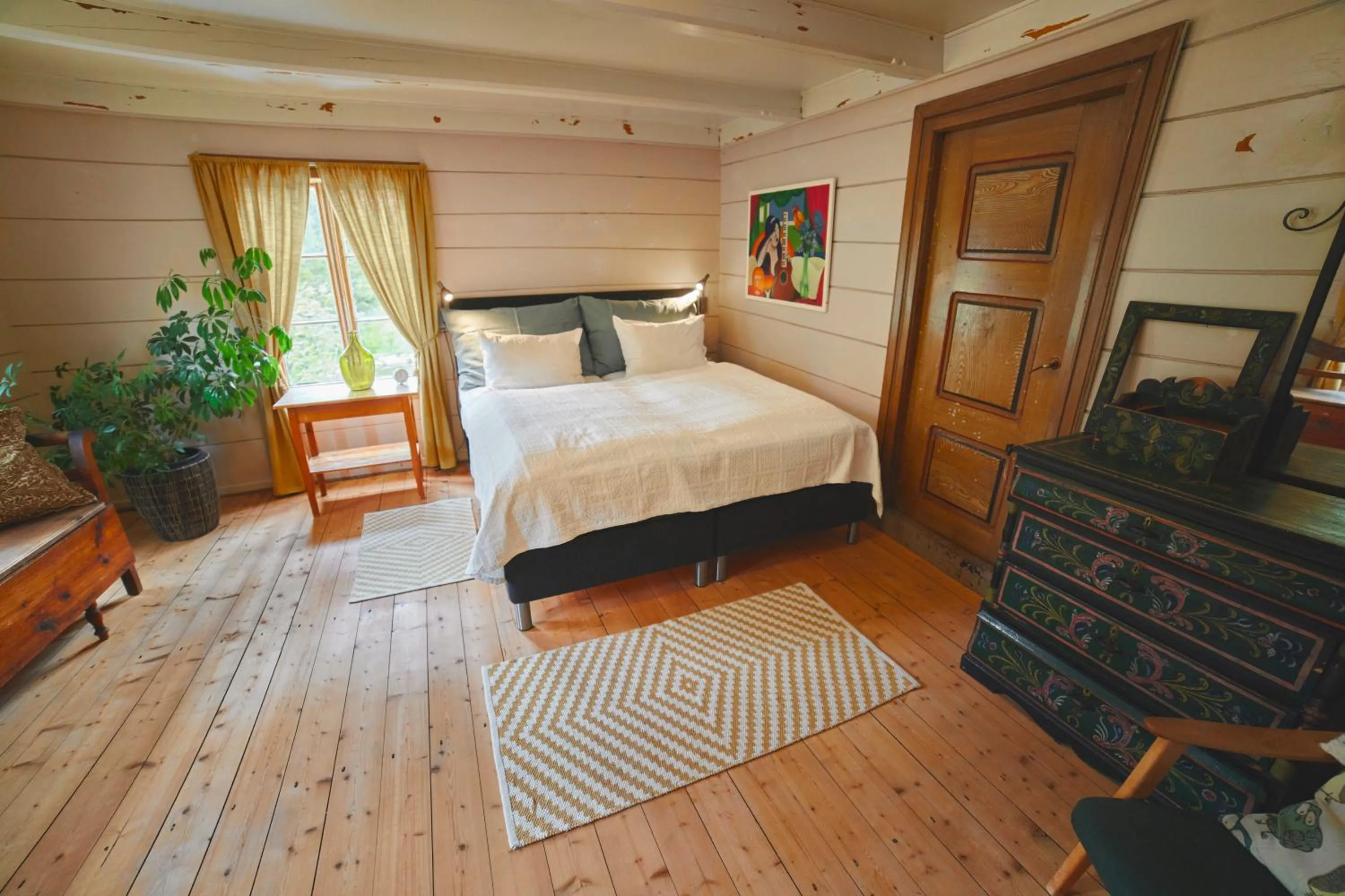 Bedroom, Bed in Overvoll Farm