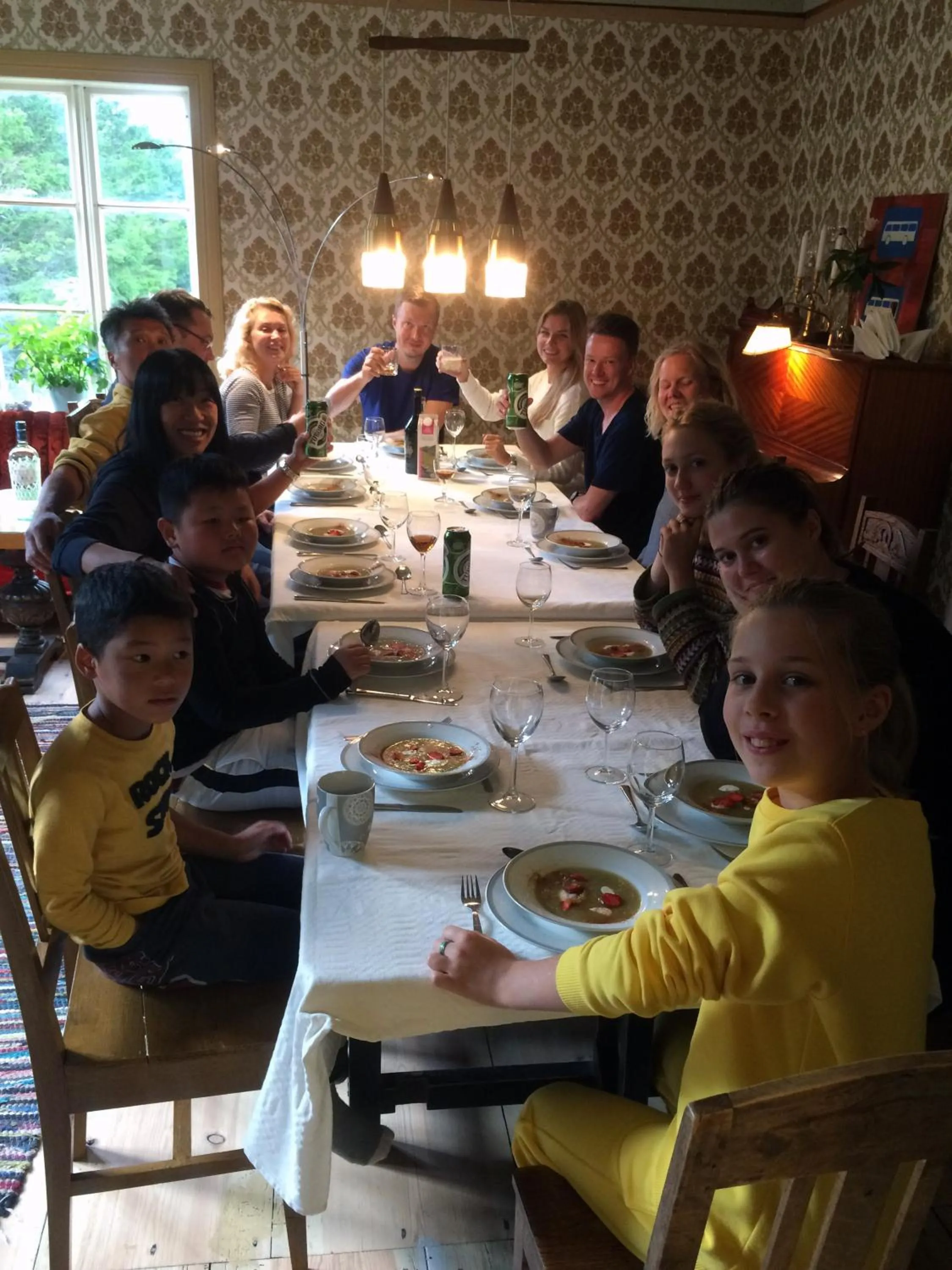 group of guests in Overvoll Farm