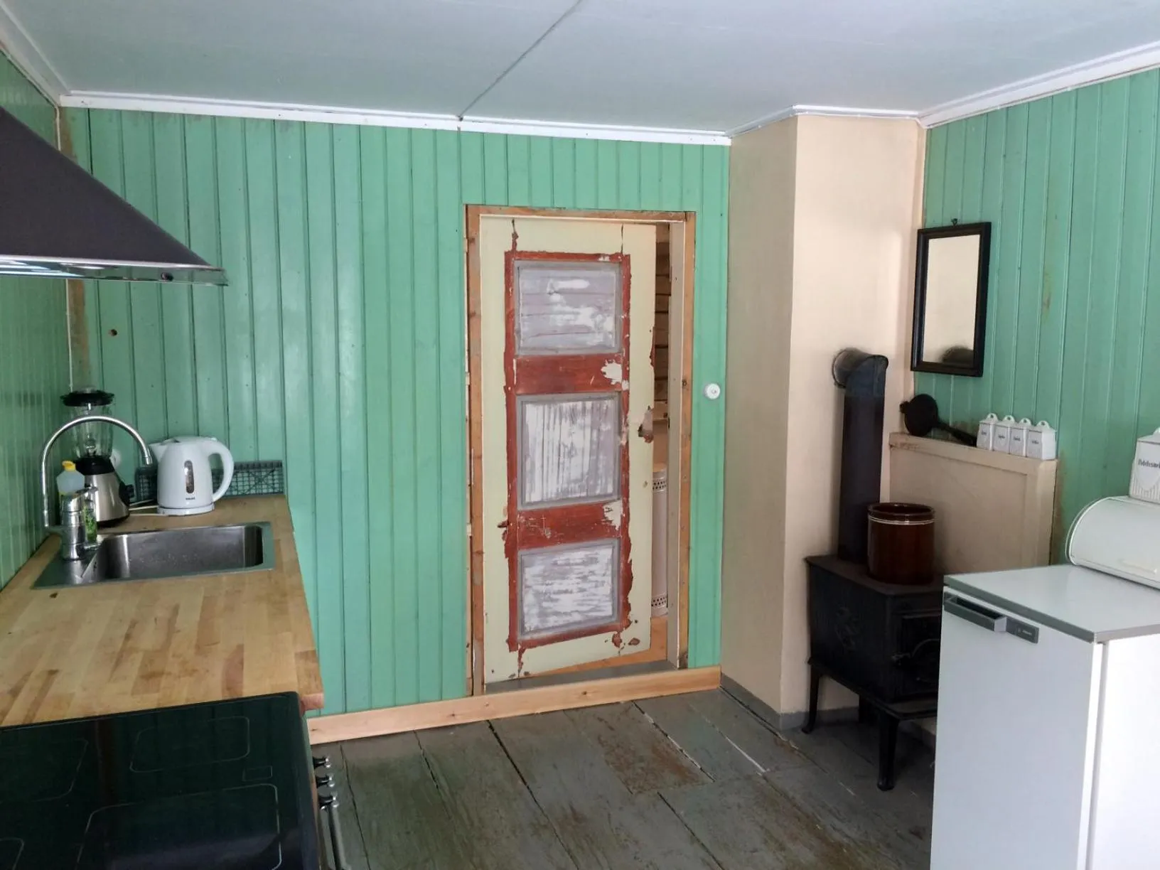 Communal kitchen in Overvoll Farm