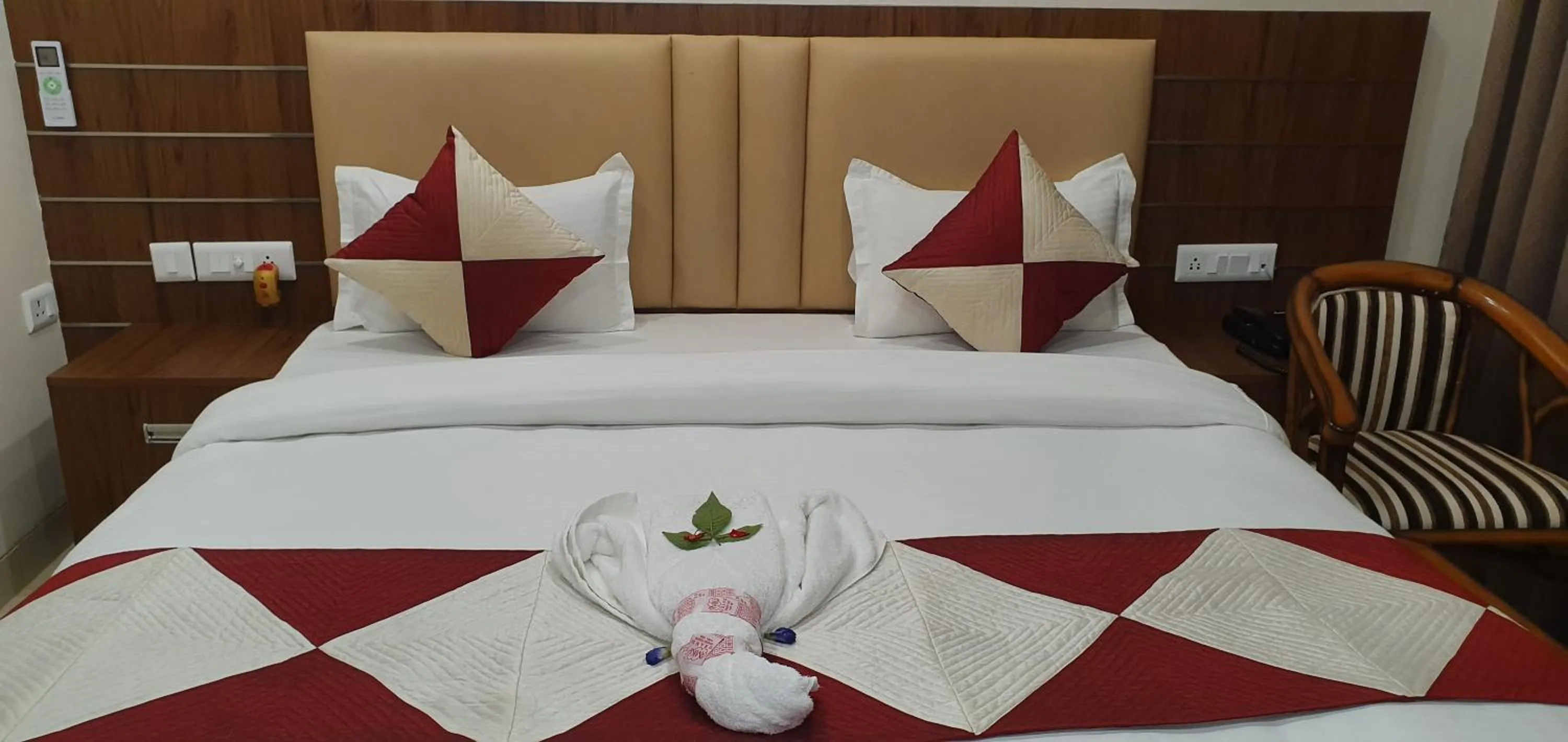 Decorative detail, Bed in Hotel MK Grand