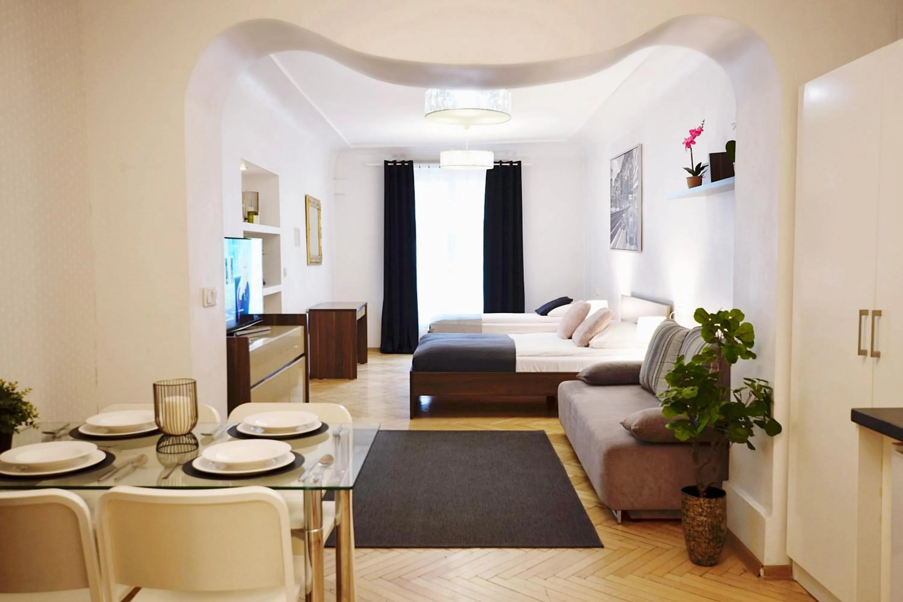 Bed in P&J Apartments Floriańska