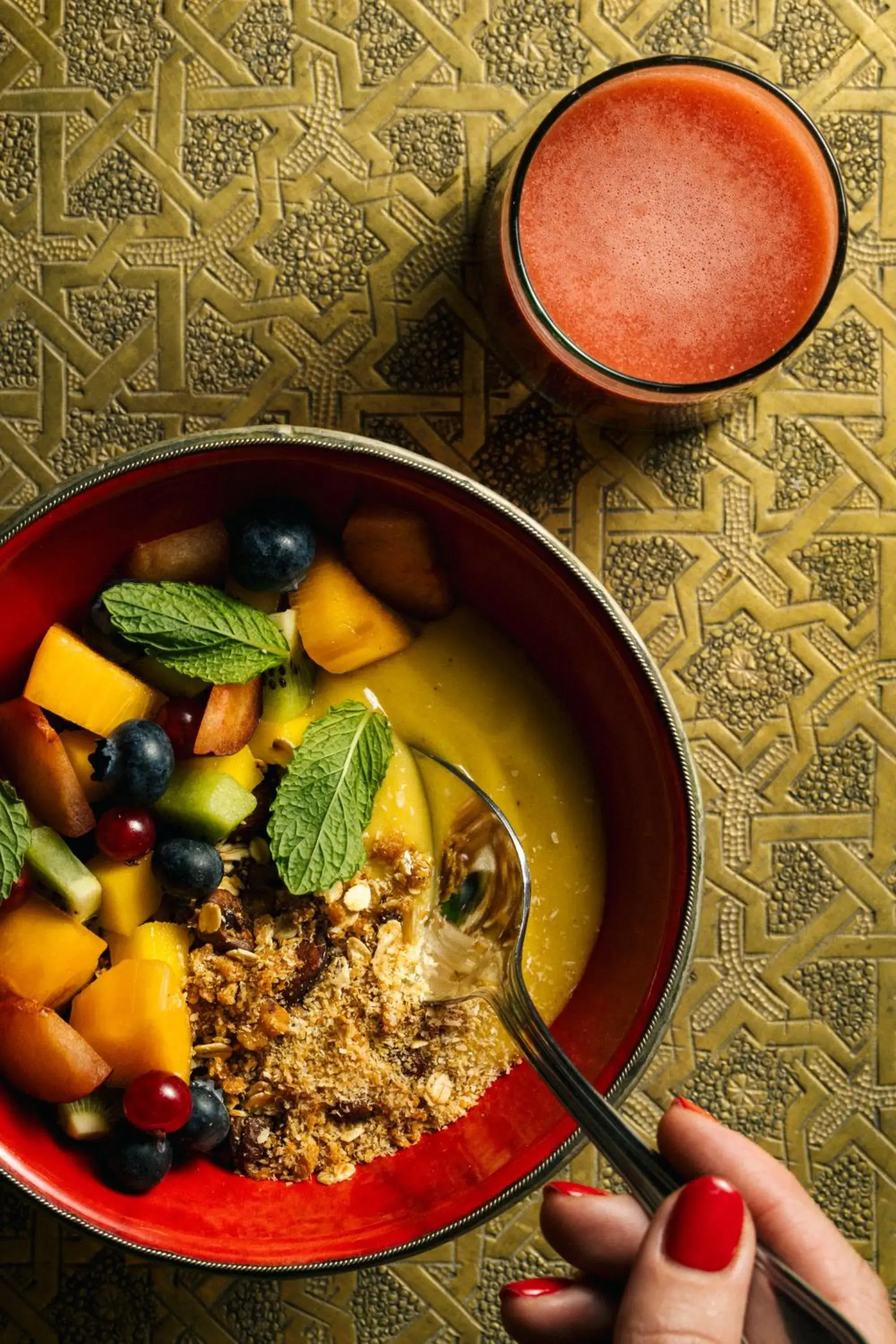 Food close-up in Caravan Agafay by Our Habitas Food close-up in Caravan Agafay by Our Habitas