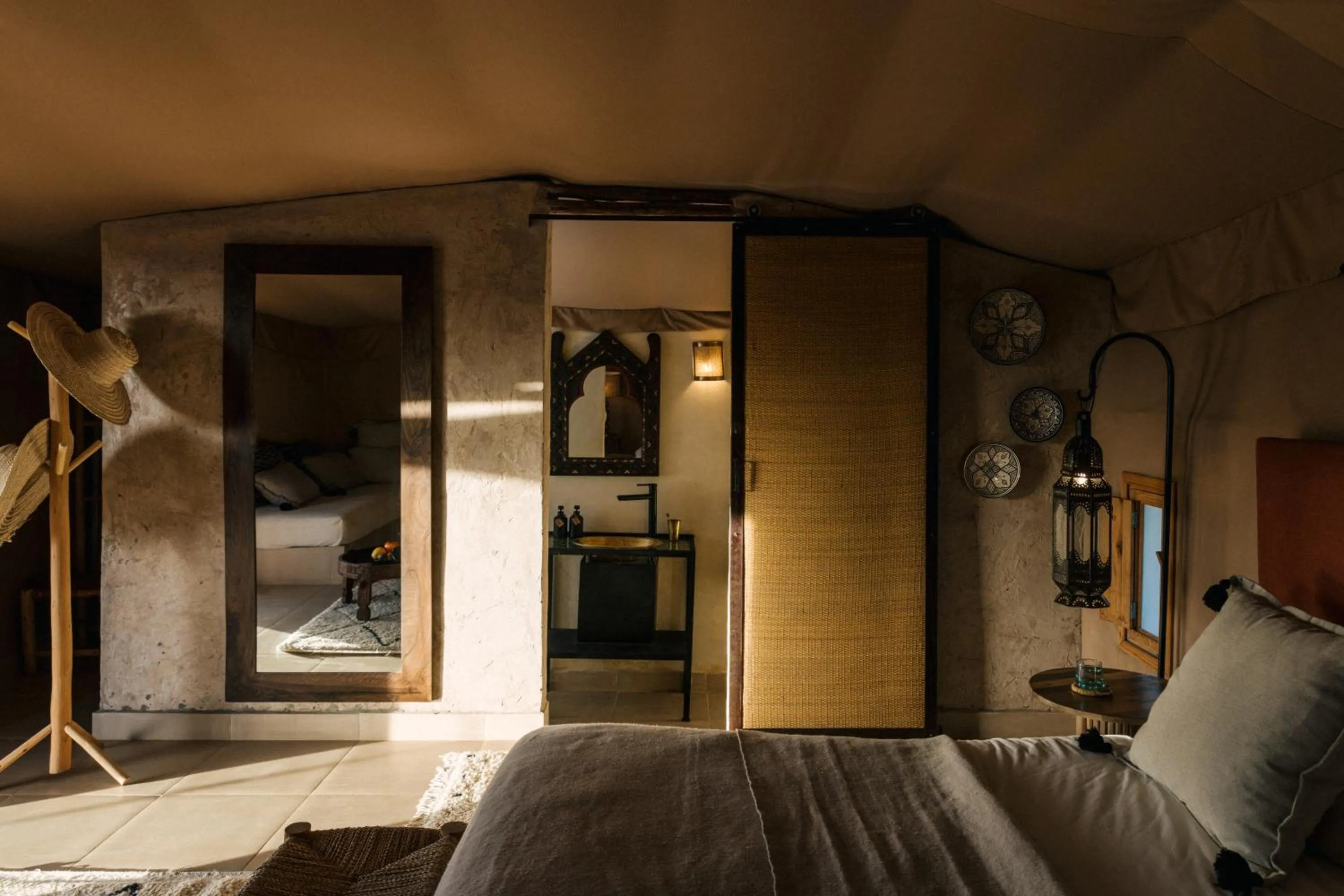 Bedroom, Bed in Caravan Agafay by Our Habitas